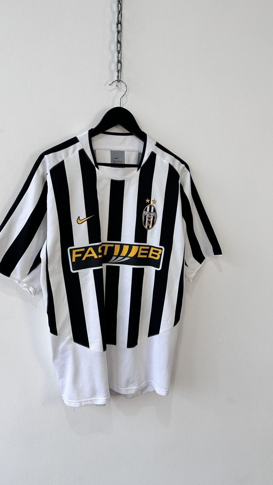 Nike Vtg 2003-2004 JUVENTUS Nike FASTWEB Football Shirt JERSEY Size US L / EU 52-54 / 3 - 2 Thumbnail