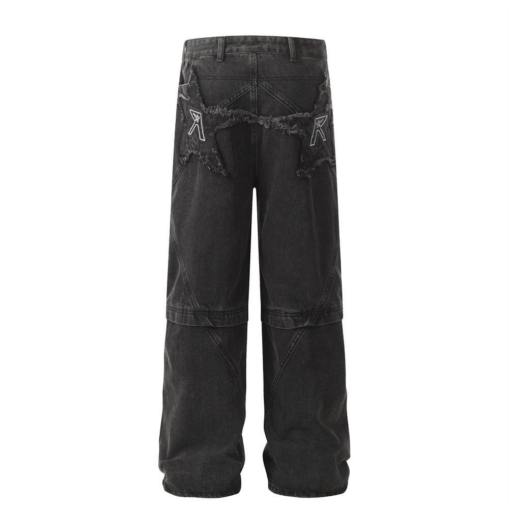 Vintage Men's American street loose patch embroidered jeans Size US 32 / EU 48 - 2 Thumbnail
