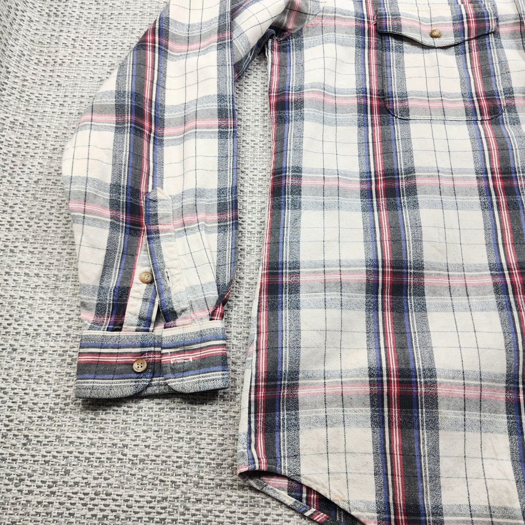 Vintage VINTAGE Panhandle Slim Rough Stock Shirt Mens XL Button-Down Plaid Long Sleeve Western Embroidered RS Crest White Cow Boy Style T Size US XL / EU 56 / 4 - 3 Thumbnail