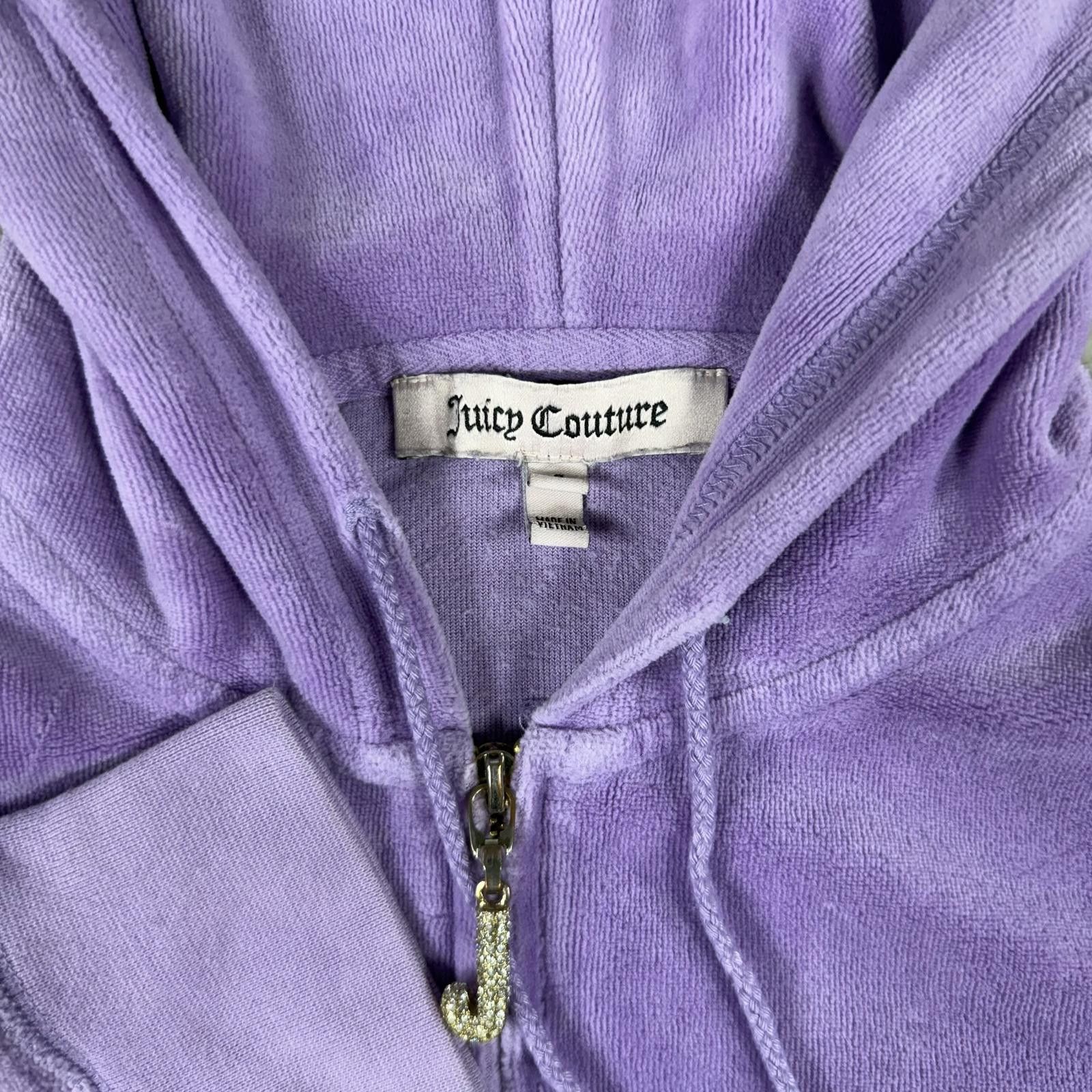 Juicy Couture Jeans Juicy Couture Sweater Women's S Purple Vintage Y2K Velour Size S / US 4 / IT 40 - 2 Thumbnail