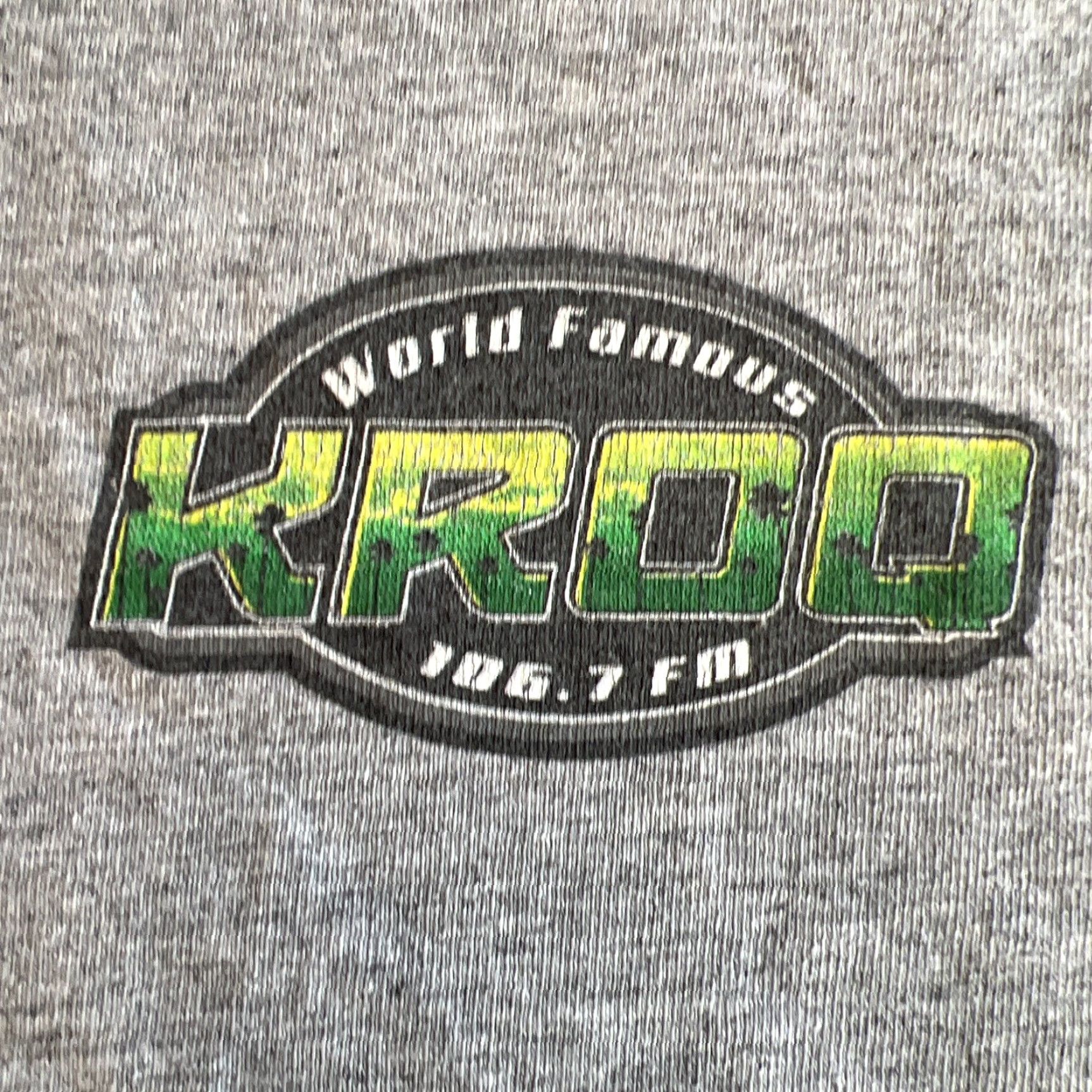 Gildan VINTAGE Gildan Shirt Logo T-Shirt 90s KROQ 106.7 Palm Trees LA Gray Medium Men Modern Fan Isles Boys Girls Mens Womens Size US M / EU 48-50 / 2 - 7 Thumbnail