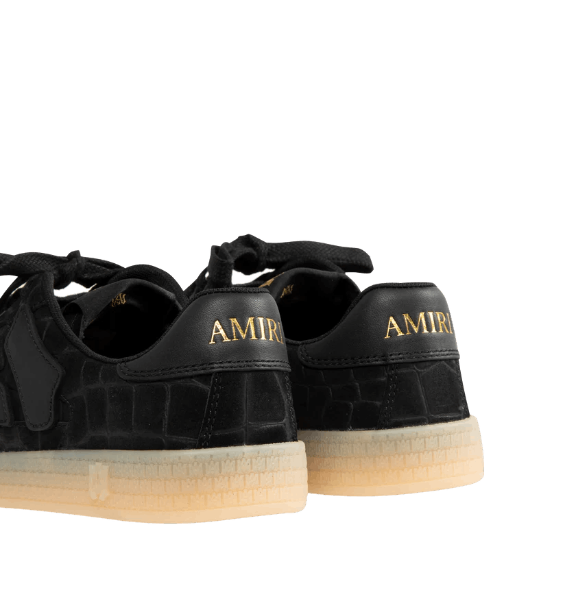 Amiri o1h1sh11225 Croc Debossed Pacific Bones Sneaker in Black Size US 11 / EU 44 - 4 Thumbnail