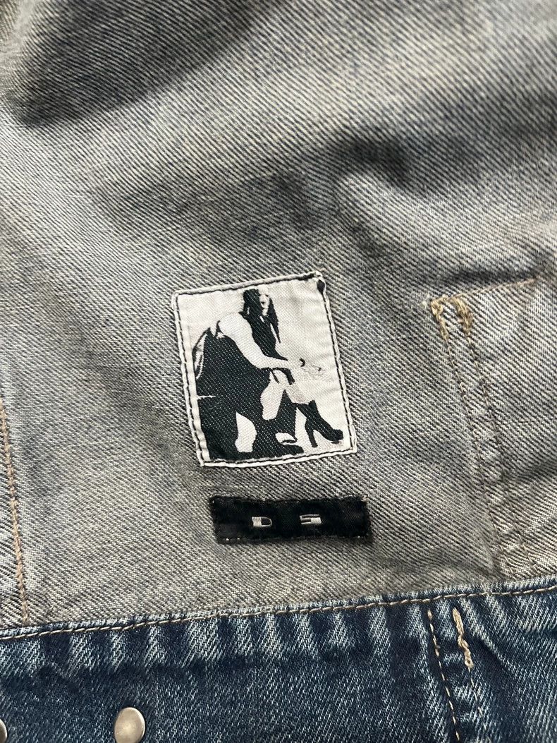 Rick Owens Rick Owens 12ss single leather sleeve washed denim jacket Size US XS / EU 42 / 0 - 6 Thumbnail
