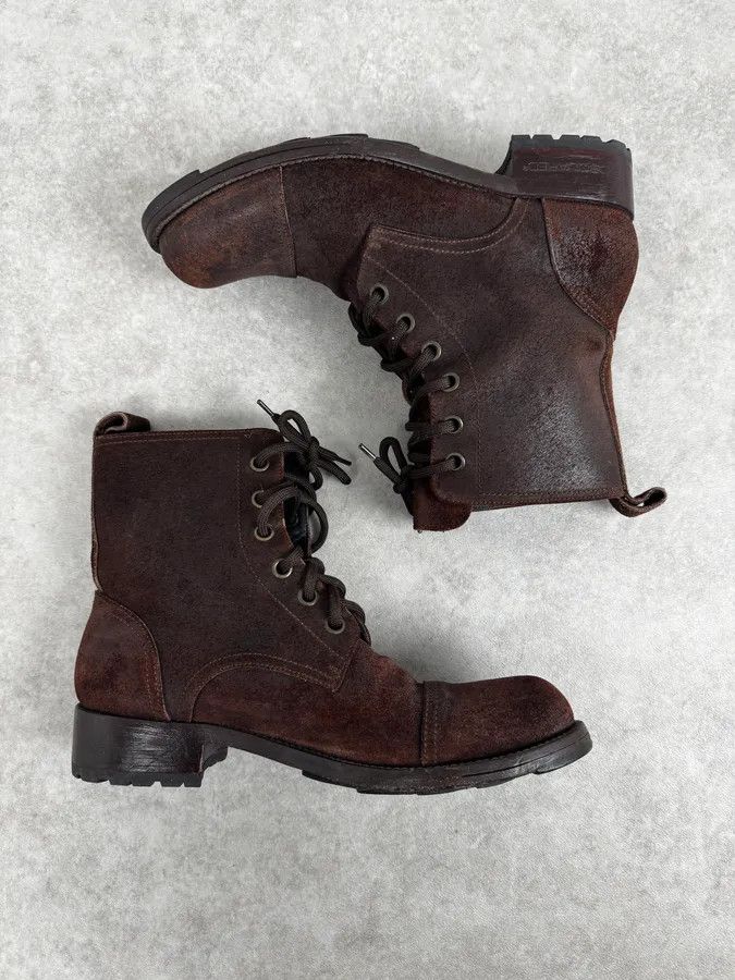 Dsquared2 Dsquared2 Brown Suede Lace-Up Leather Boots Size US 8 / EU 41 - 2 Thumbnail