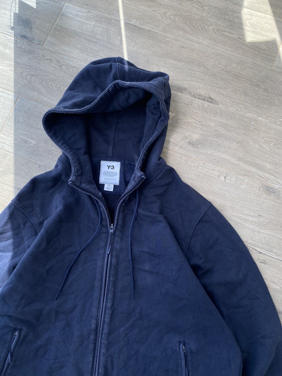 Yohji Yamamoto Yohji Yamamoto Y3 Logo Hoodie Size US XXL / EU 58 / 5 - 5 Thumbnail