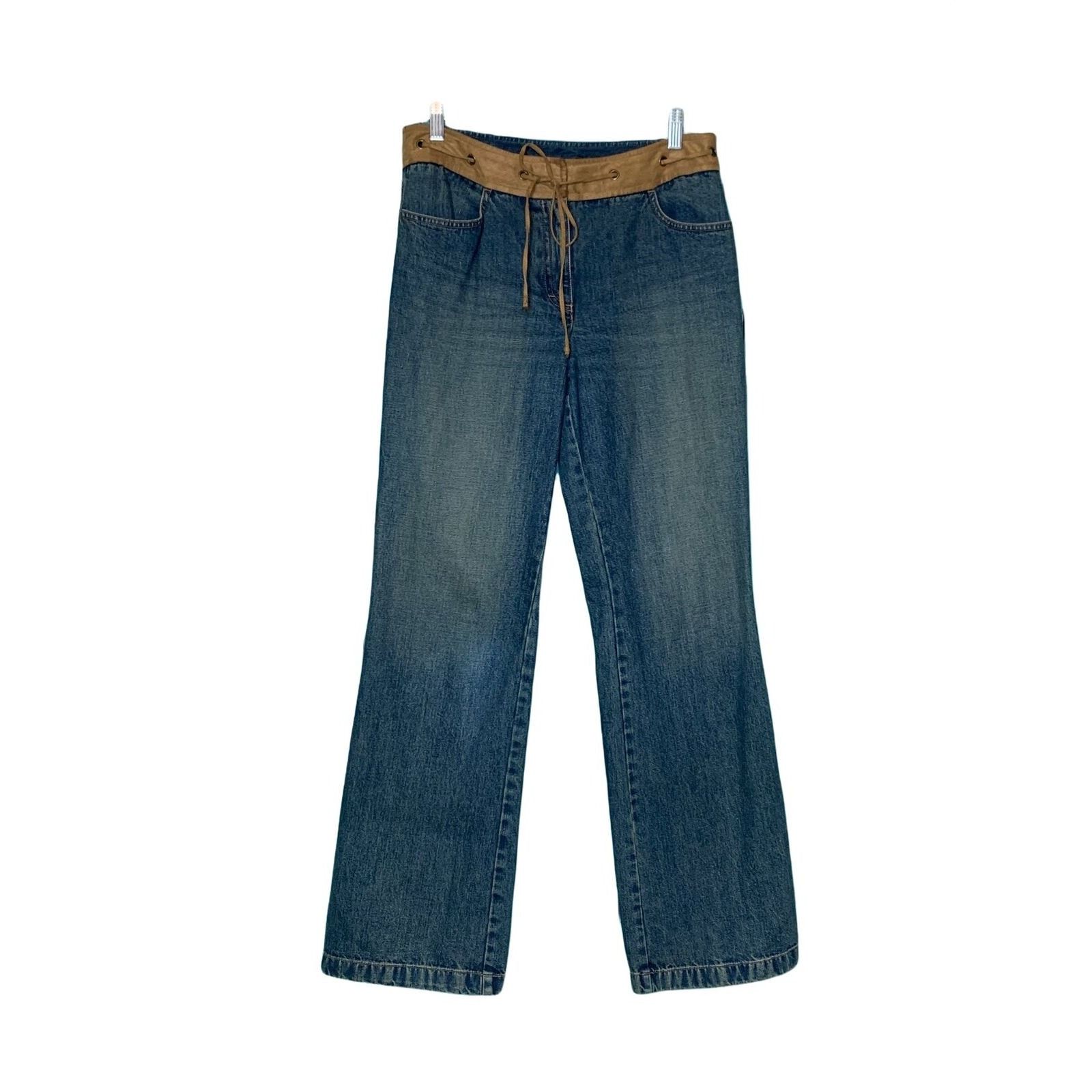 Loft Loft vintage blue wide legs boho jeans size 6 Size 28" / US 6 / IT 42 - 8 Thumbnail