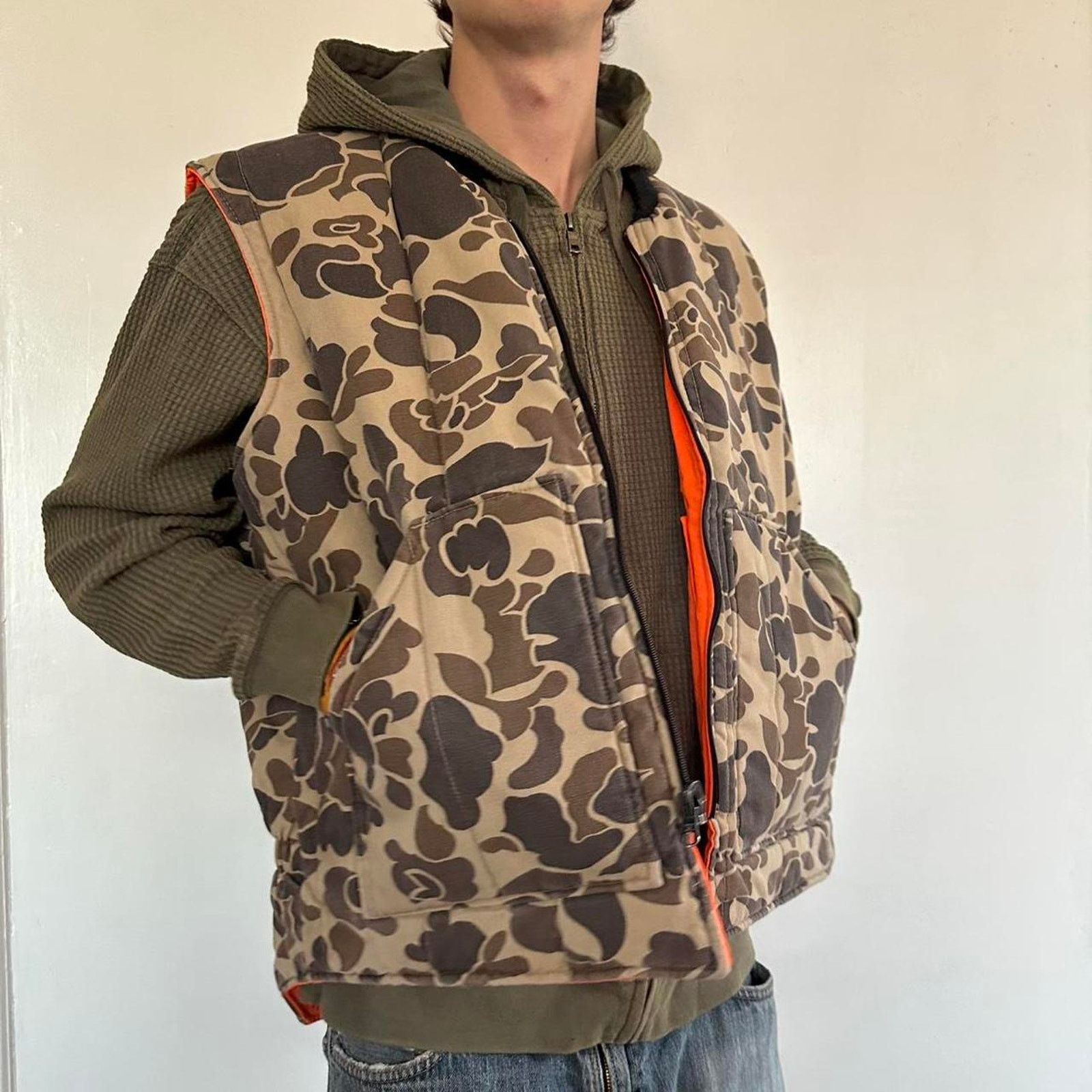 Vintage Vintage 70s 80s Camo Reversible Walls Blizzard Hunting Vest Size US XL / EU 56 / 4 - 8 Thumbnail