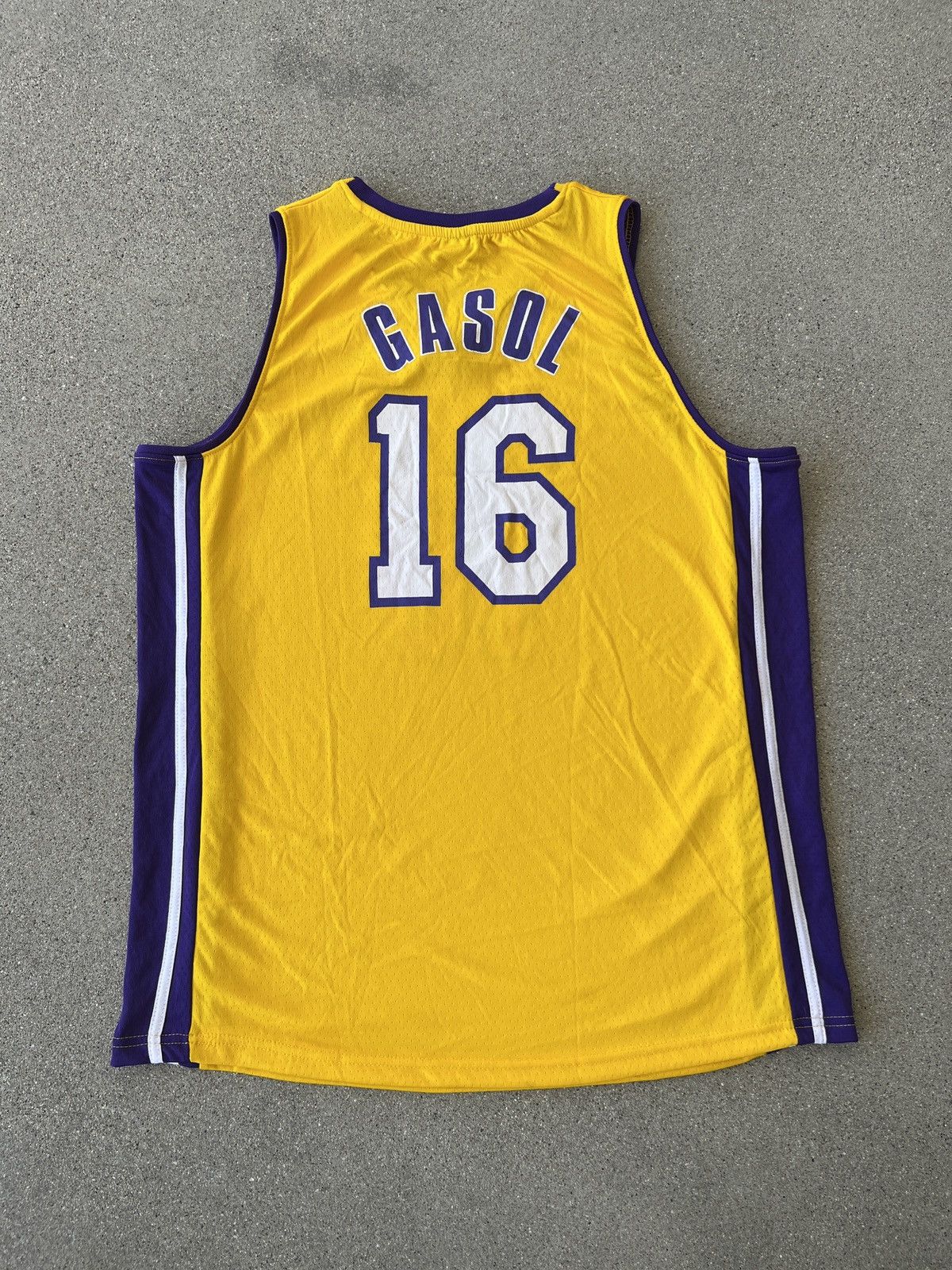 NBA 2009 NBA Los Angeles Lakers Authentic #16 Pau Gasol Jersey Size US XL / EU 56 / 4 - 2 Thumbnail