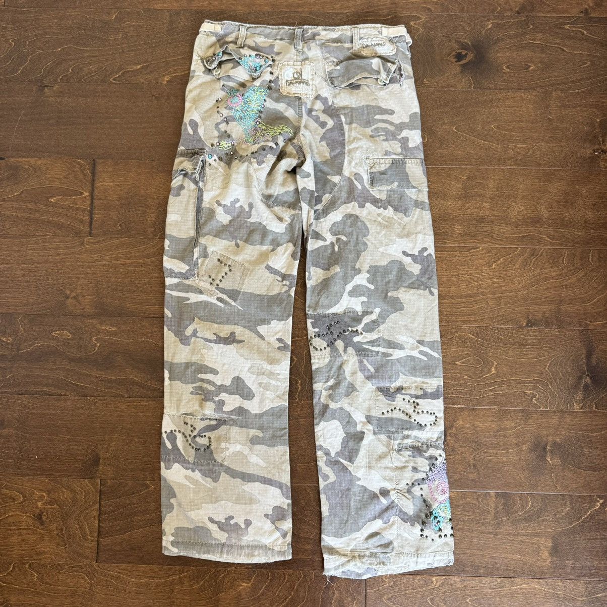 Japanese Brand × Vintage Da Nang 100% silk cargo pants Size 28" / US 6 / IT 42 - 2 Thumbnail