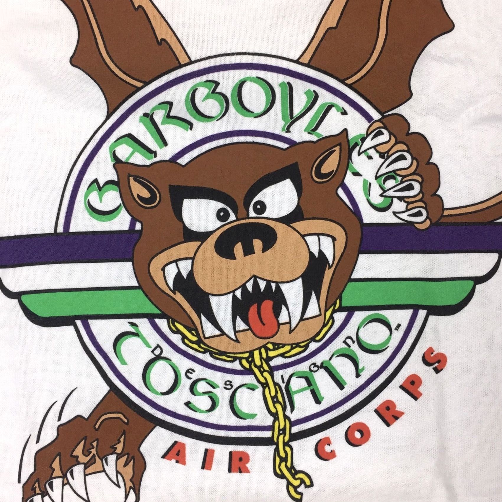 Fruit Of The Loom vtg 90s UNITED STATES ARMY AIR CORPS GARGOYLES TOSCANO T-Shirt L White Men Short Sleeve Crew Neck Cotton Vintage XL? Size US L / EU 52-54 / 3 - 7 Thumbnail