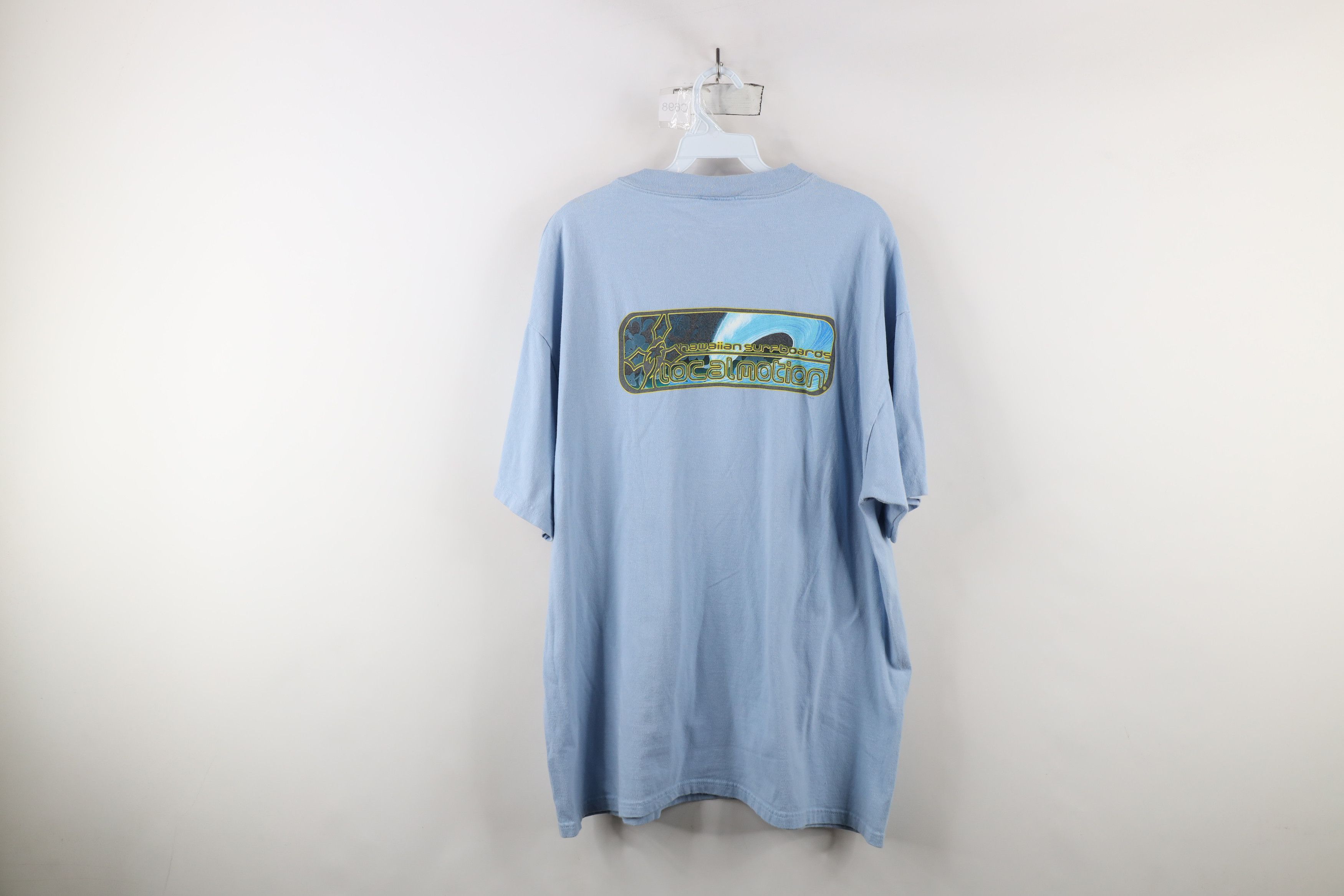 Vintage Vintage 90s Motion Hawaiian Surfboards Surfing T-Shirt Blue Size US XL / EU 56 / 4 - 12 Thumbnail