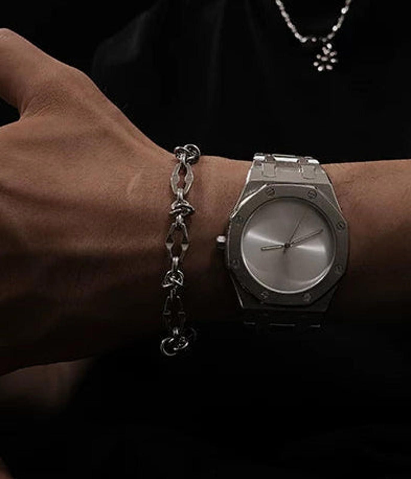 Jewelry Thorn-Knot Metal Chain Bracelet | Adjustable Unisex Size ONE SIZE - 2 Thumbnail