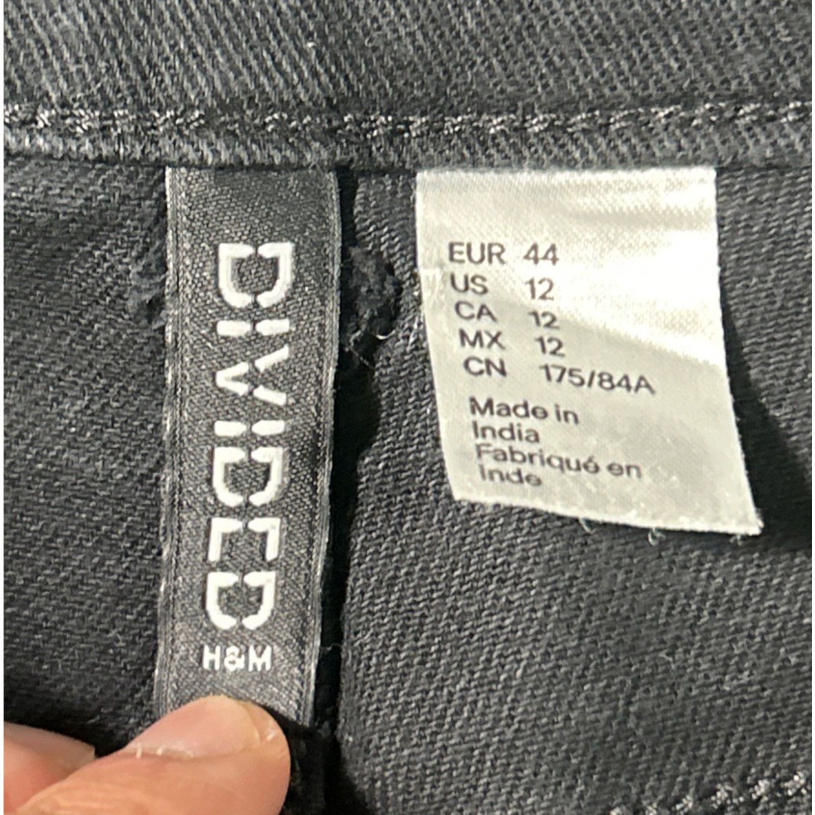 Divided Beyond Baggy Jeans 12 32x30 Black Hamilton Wide Baggie Loose Size 34" / US 12 / IT 48 - 5 Thumbnail