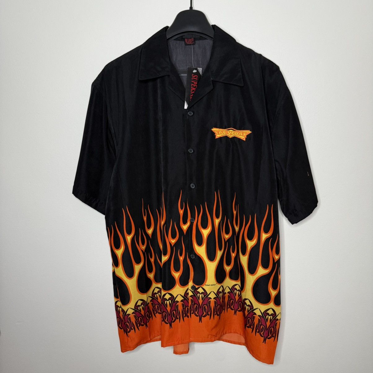 Other Supersaber Flame Shirt Las Vegas Point Zero Black Orange L Size US L / EU 52-54 / 3 - 2 Thumbnail