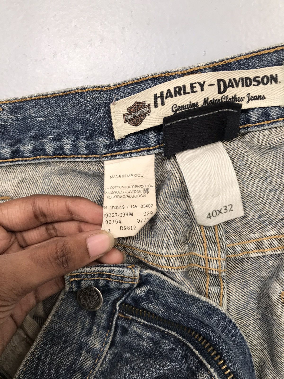 Harley Davidson Vintage Harley Davidson damaged denim Size US 42 / EU 58 - 8 Thumbnail