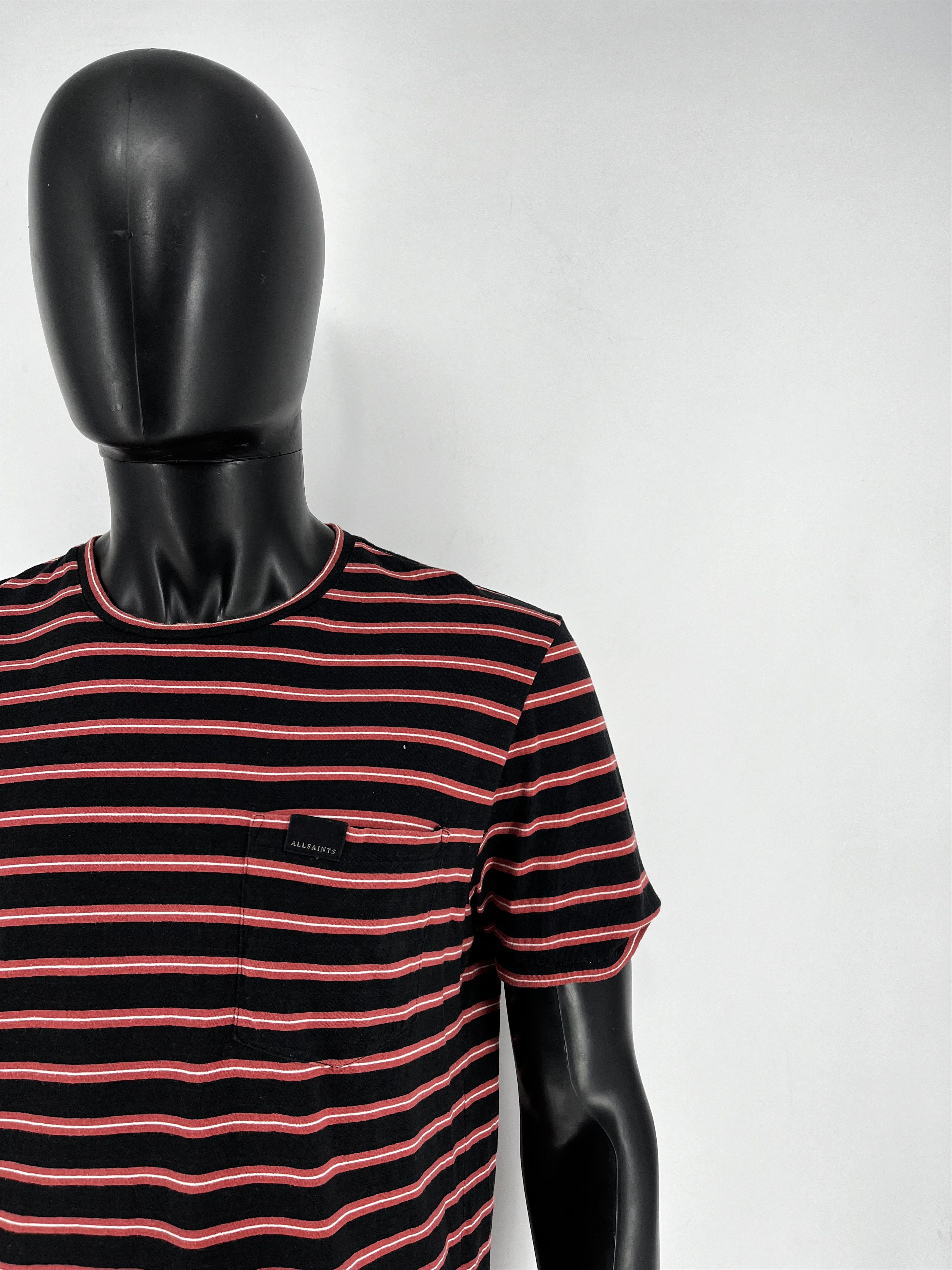 Allsaints Vintage Y2K Allsaints Striped T-shirt luxury Sportswear Sz L Size US L / EU 52-54 / 3 - 6 Thumbnail