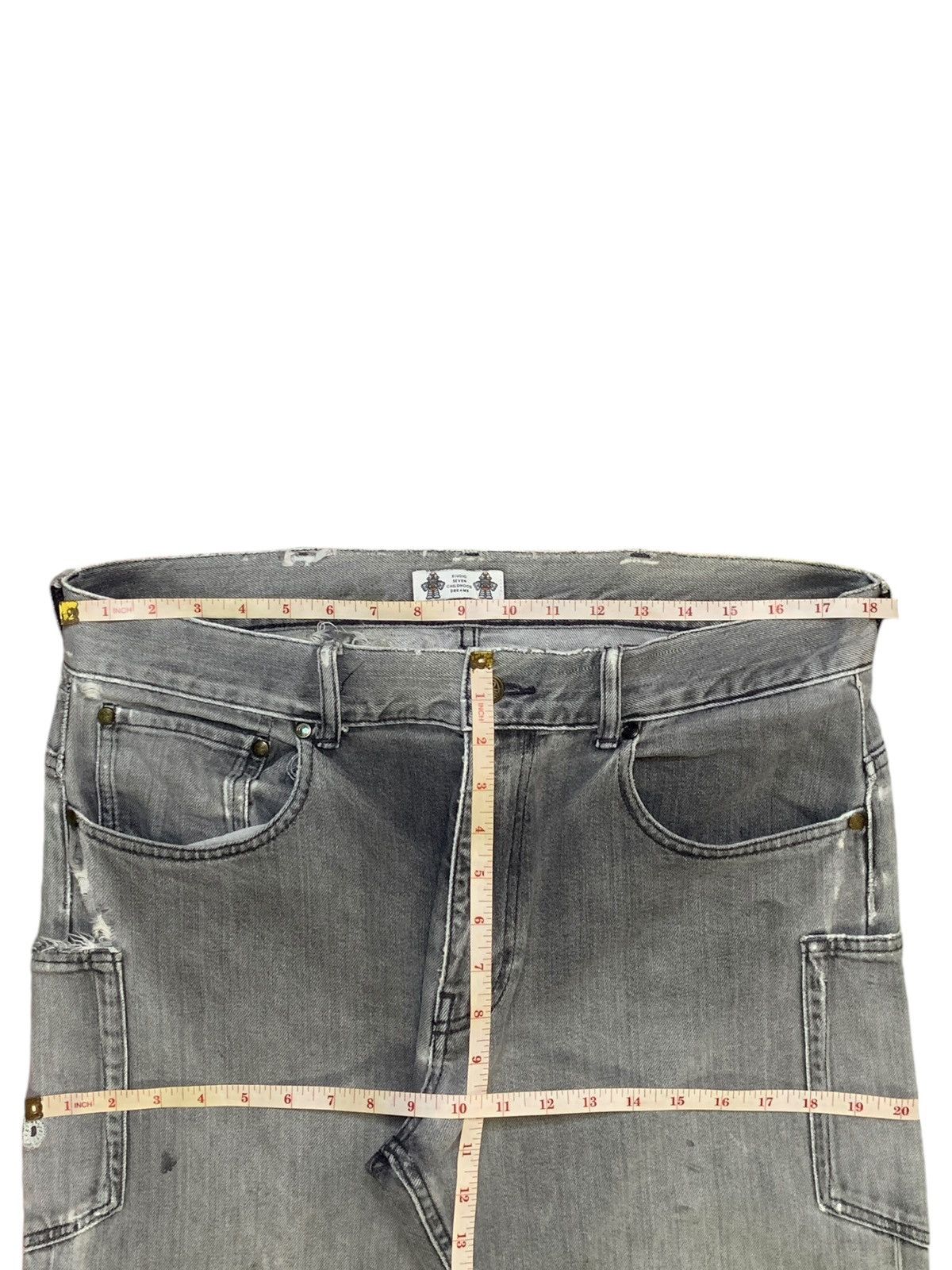 Japanese Brand Vintage Japanese Brand Buckle Back Cargo Baggy Jeans Size US 36 / EU 52 - 13 Thumbnail