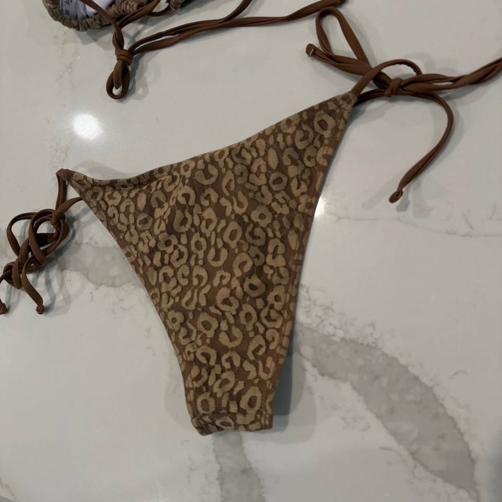 Shein SHEIN Sexy Leopard Print Triangle Bikini Set Womens Small Size ONE SIZE - 6 Thumbnail