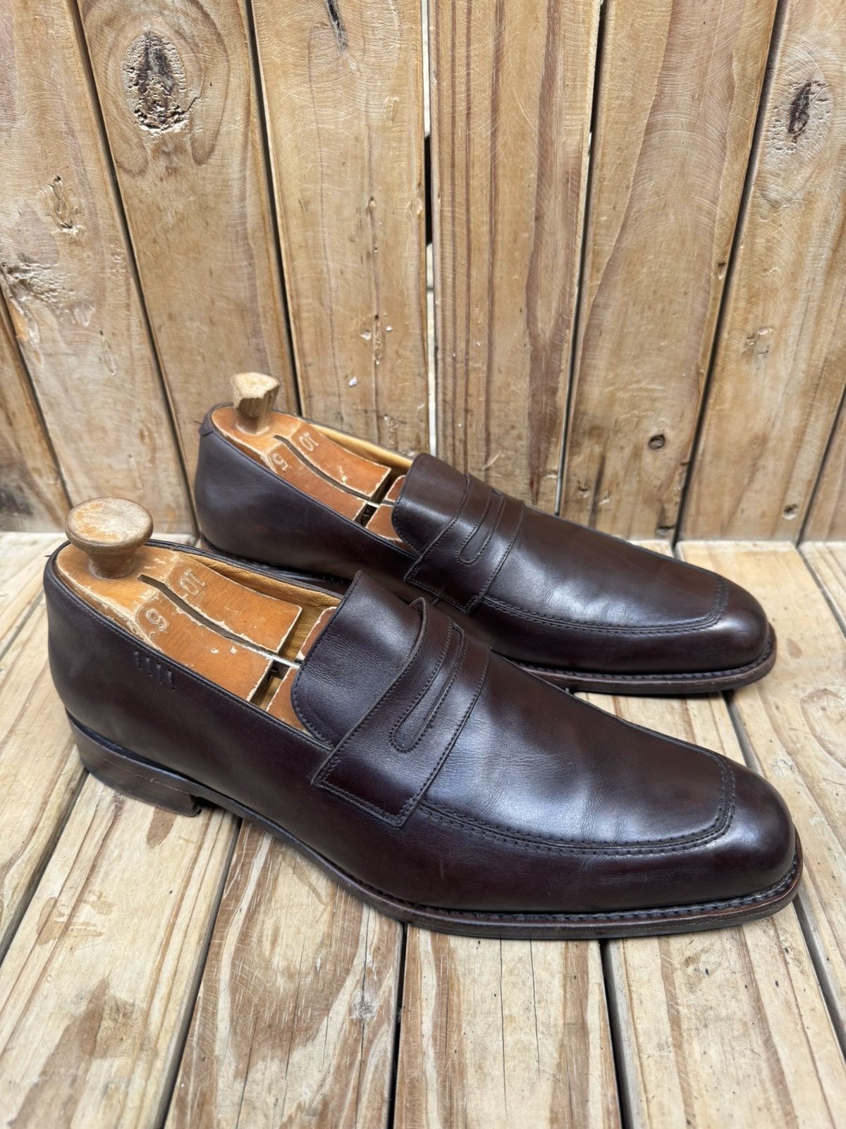 Paraboot Paraboot Men’s Penny brown Leather Loafers Uk 9.5 H US 10.5 Size US 10.5 / EU 43-44 - 9 Thumbnail
