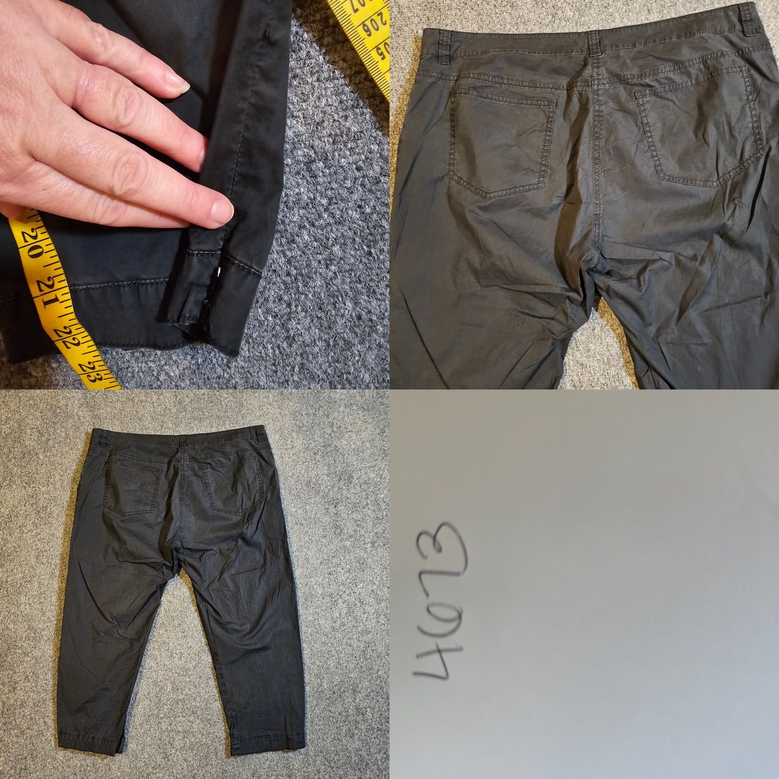 Eileen Fisher Eileen Fisher Pants Womens L Black Capri Zippered Stretch Casual Capris Size 36" / US 14 / IT 50 - 8 Thumbnail