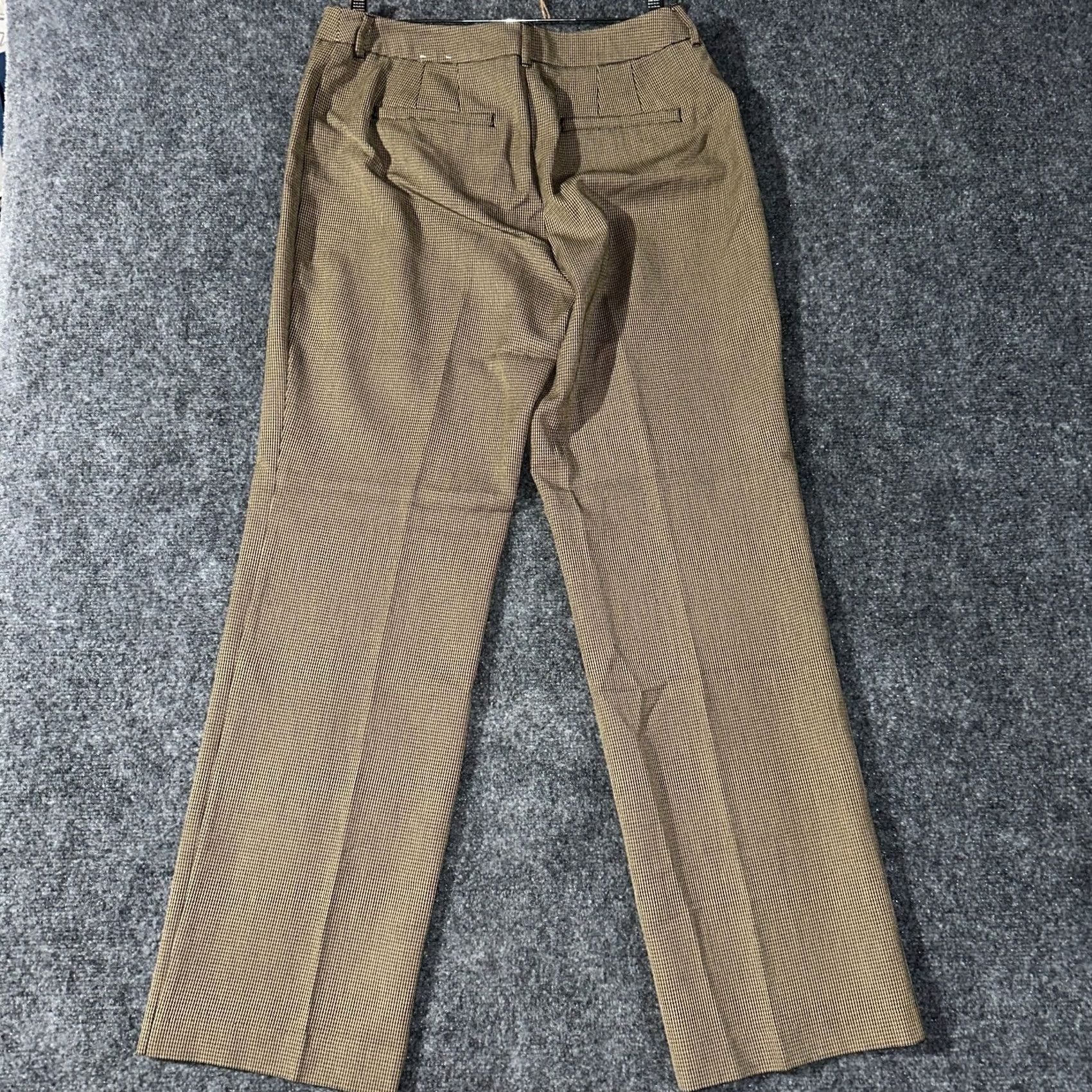Vintage Chicos Pants Womens 8 Tan Black Trousers Herringbone Flat Front Straight Leg Dress Pants Size 30" / US 8 / IT 44 - 5 Thumbnail