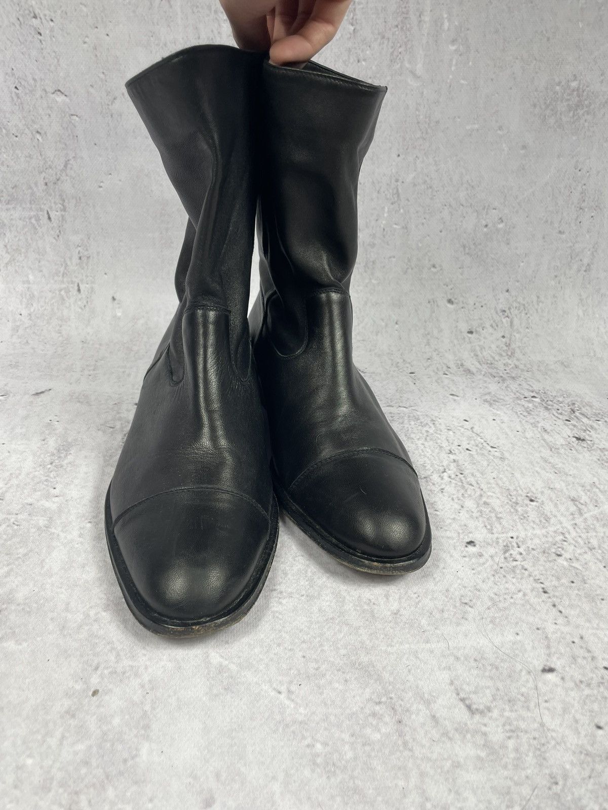 Vintage Vintage Belstaff London Black Leather Boots Size US 8 / EU 41 - 8 Thumbnail