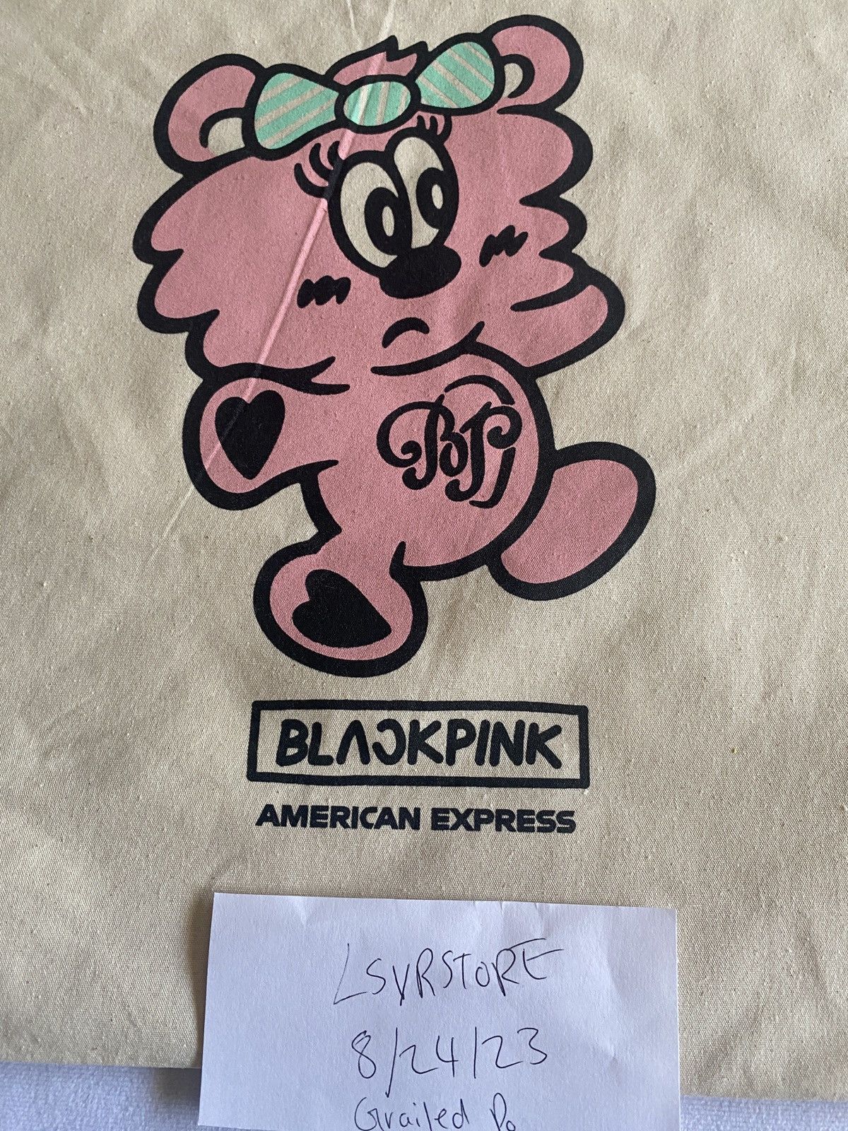 Japanese Brand BLACKPINK × VERDY BORN PINK AMEX TOTE BAG Size ONE SIZE - 6 Thumbnail