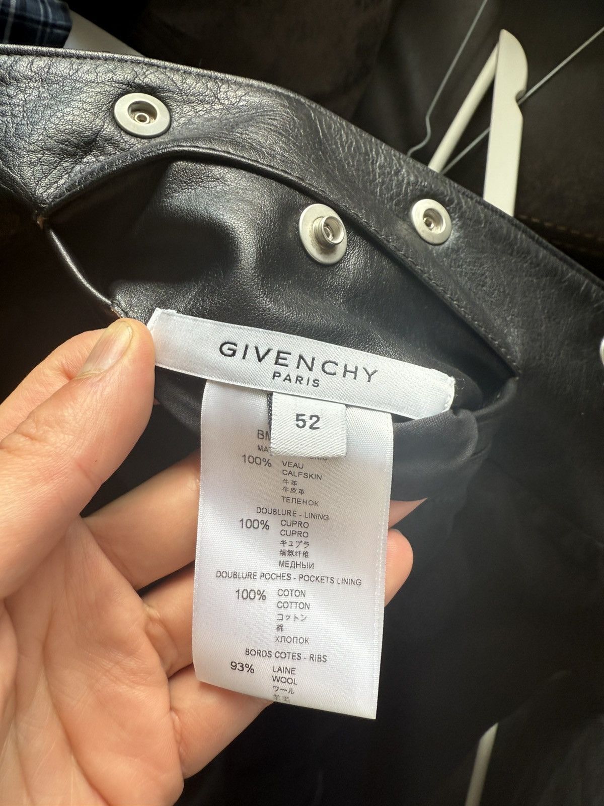 Givenchy Givenchy Calfskin Varsity Jacket with Embroidered Logo Size US L / EU 52-54 / 3 - 12 Thumbnail