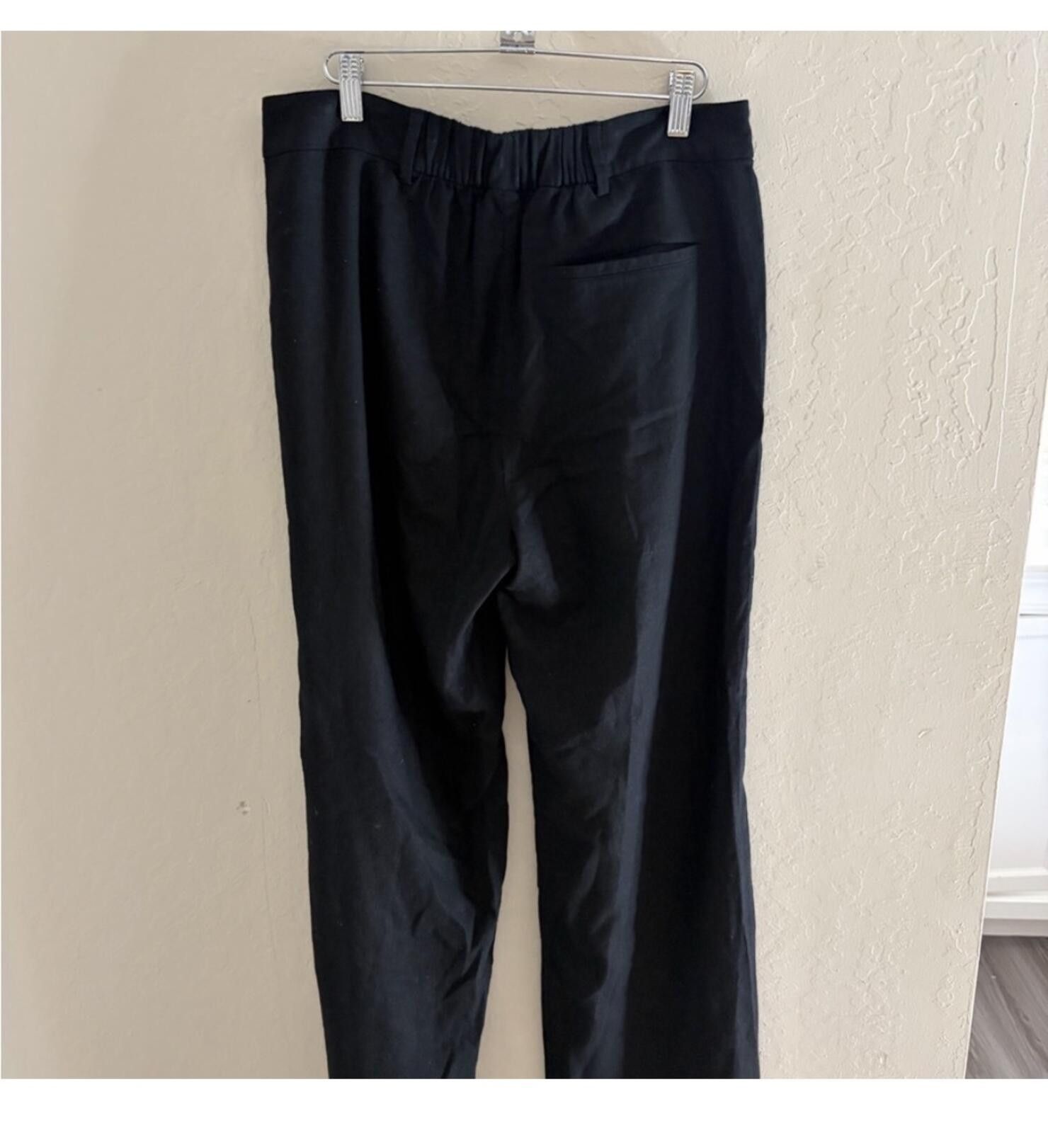 Old Navy Old Navy Black Women's linen Trousers Size 32" / US 10 / IT 46 - 6 Thumbnail