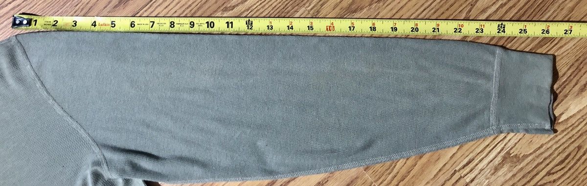 Civilianaire Civilianaire Knitwear Mens M Thermal Shirt Waffle Knit Green Size US M / EU 48-50 / 2 - 8 Thumbnail