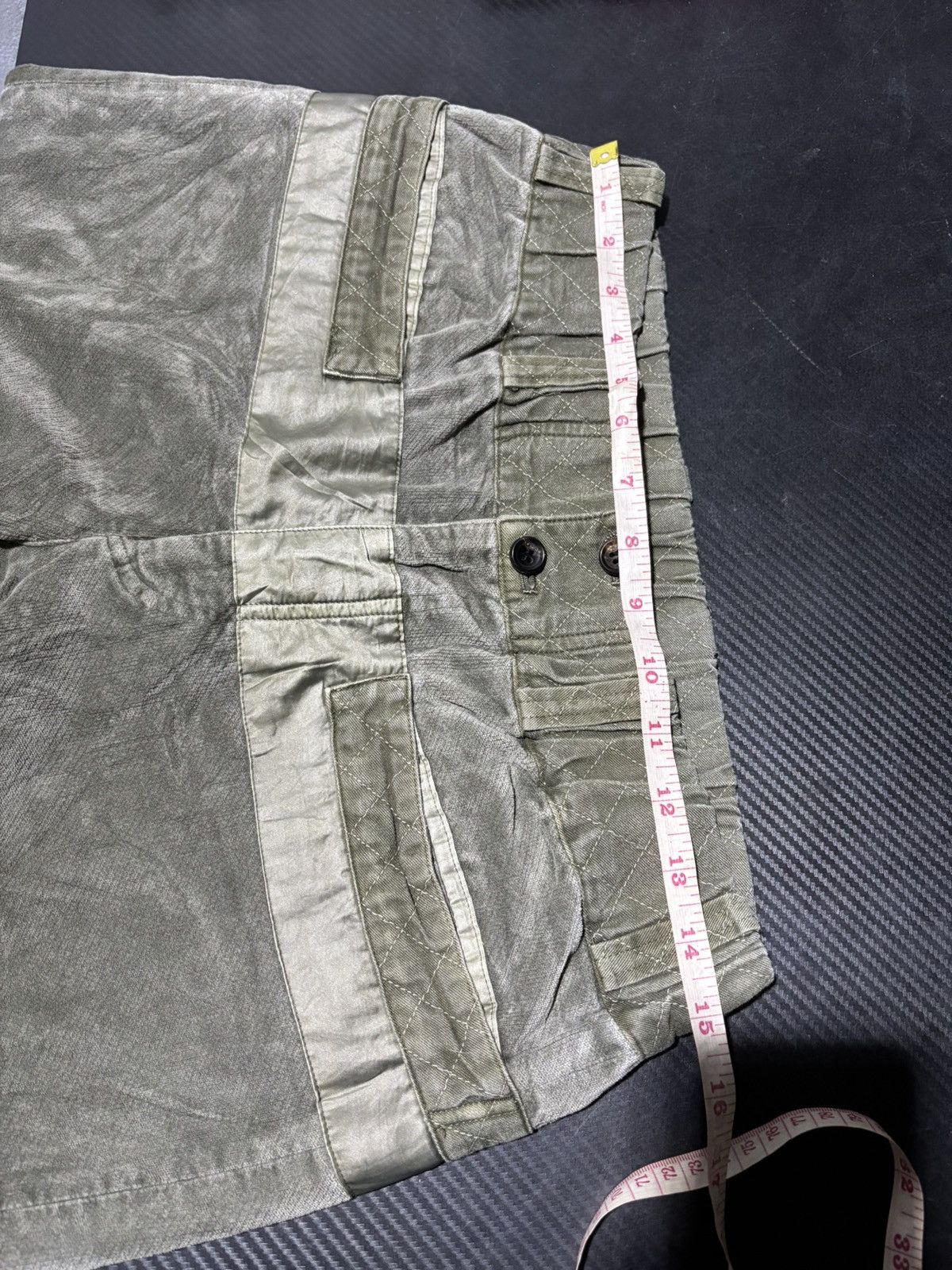 Homme Plisse Issey Miyake ISSEY MIYAKE WASHED GREEN PANELED PANTS Size US 30 / EU 46 - 19 Thumbnail