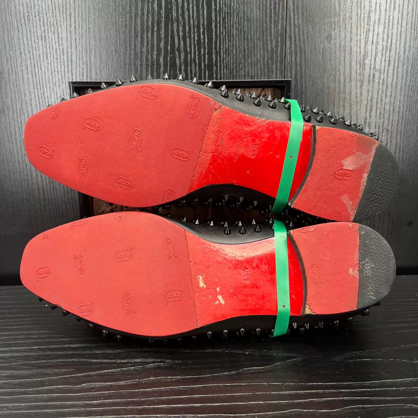 Christian Louboutin cl studded black leather 45.5 Size US 12.5 / EU 45-46 - 7 Thumbnail