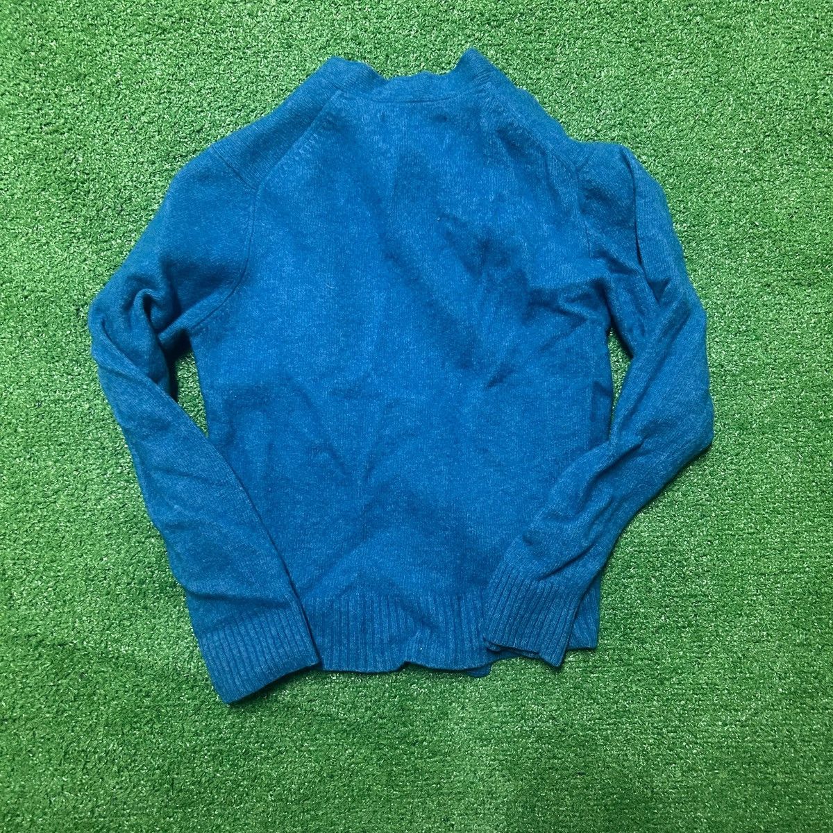 Abercrombie & Fitch Abercrombie & Fitch Lambswool Blend Blue Button Up Sweater Size US L / EU 52-54 / 3 - 2 Thumbnail