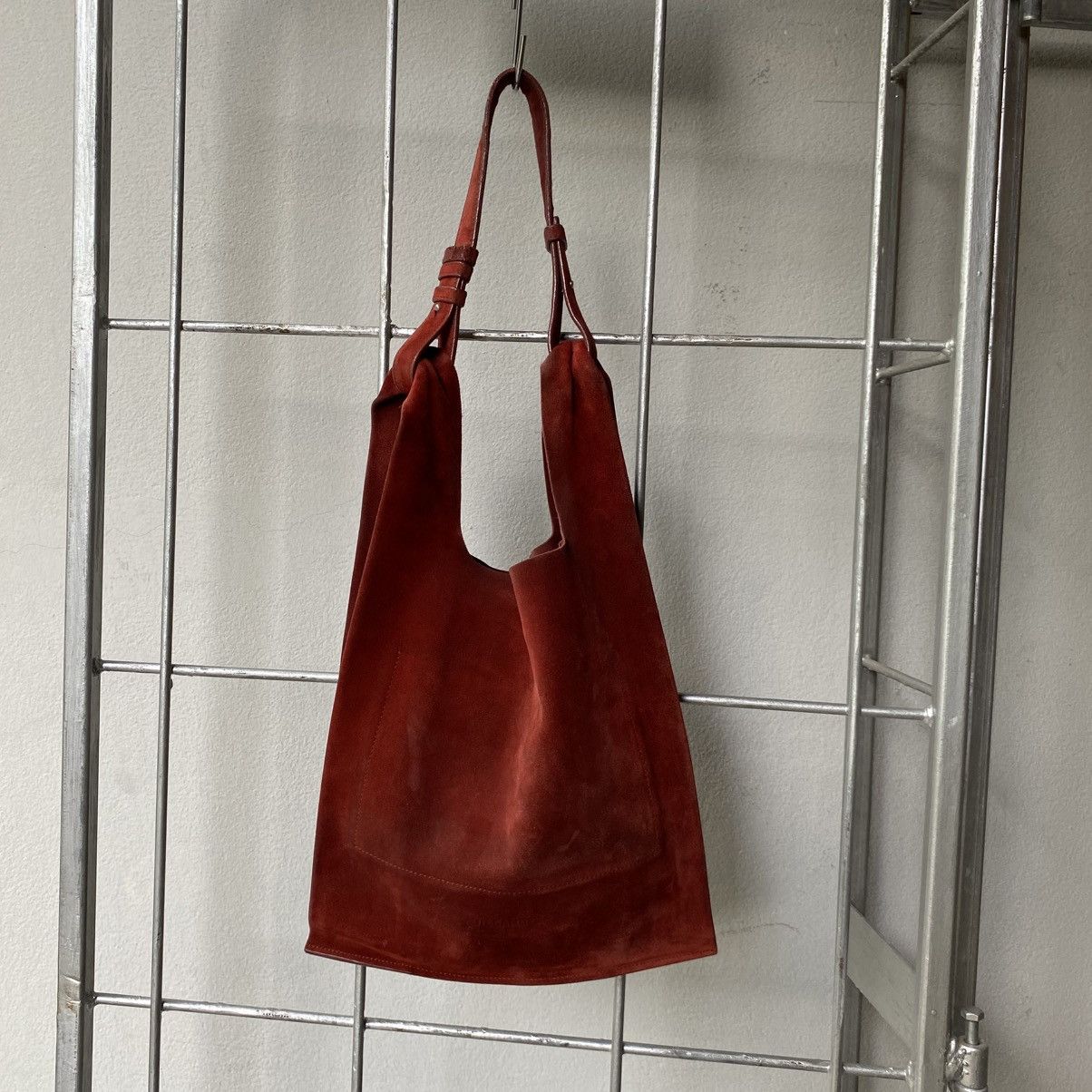 Jil Sander JIL SANDER Red Suede Shoulder Bag Size ONE SIZE - 2 Thumbnail