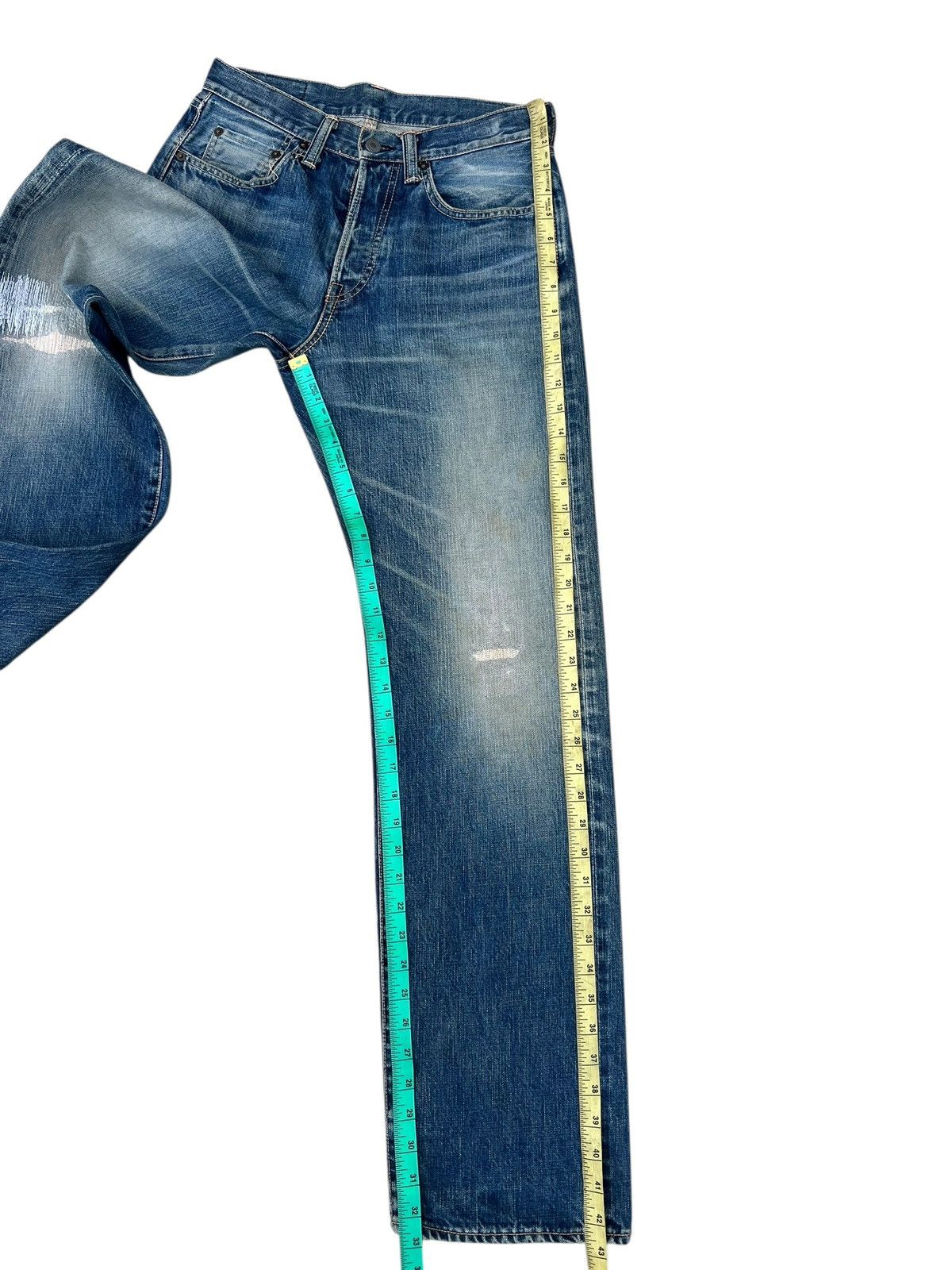 Shellac Vintage Acoustic Japan Hidden Rivet Mud Denim Selvedge Jeans Size US 30 / EU 46 - 6 Thumbnail