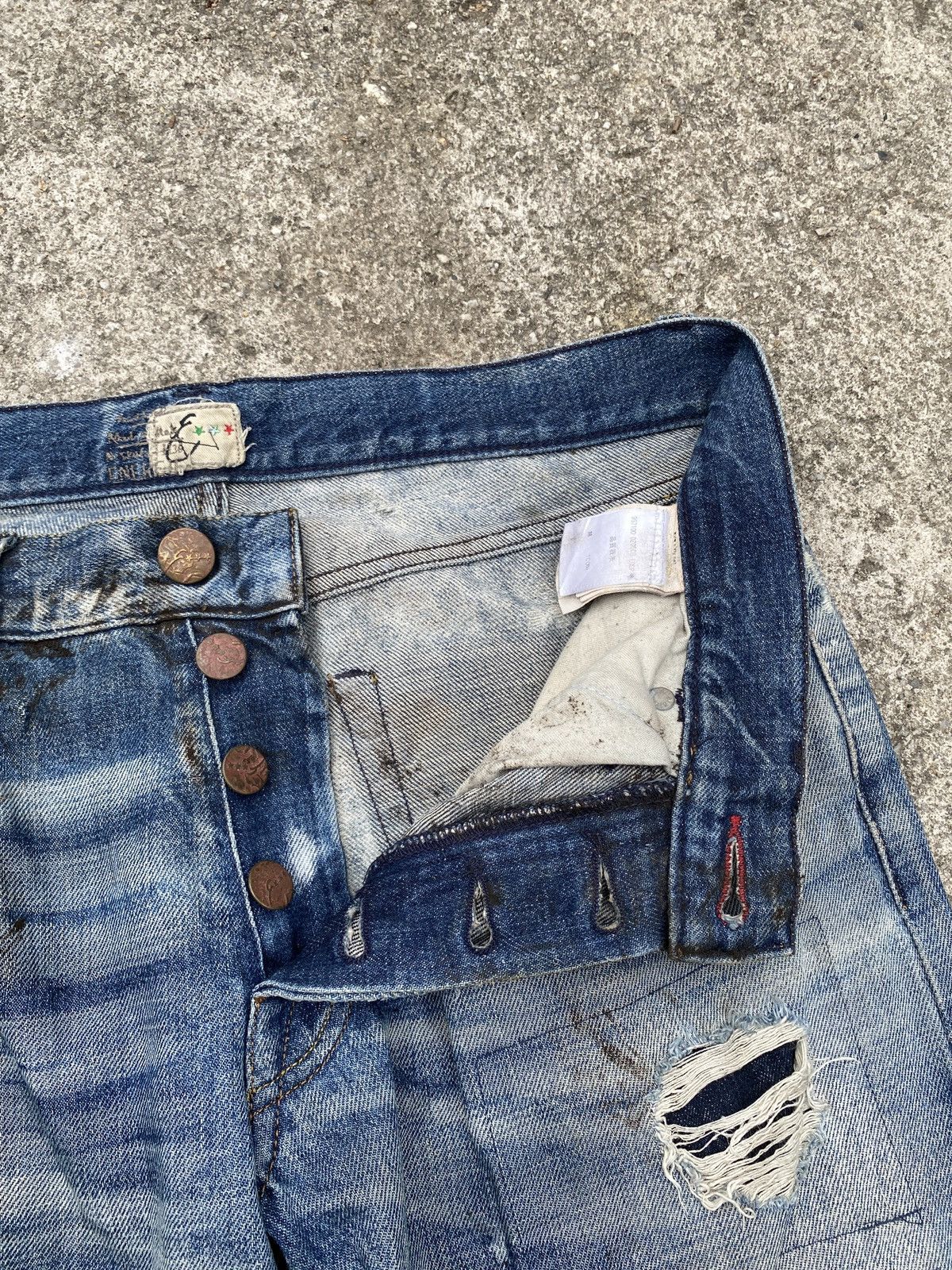 Energie Energie Italy Green Selvedge Distressed Denim Size US 32 / EU 48 - 17 Thumbnail