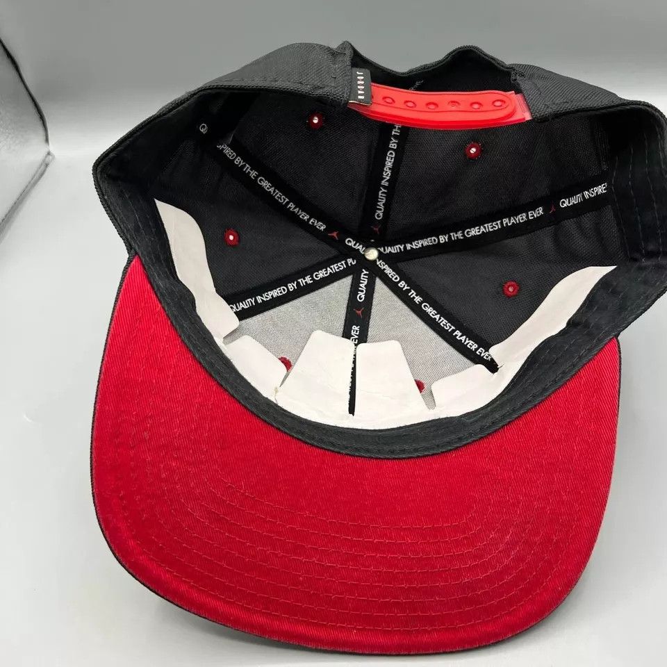 Jordan Brand Air Jordan 11 Hat Men Black Red Jumpman Bred Snap Back Cap Size ONE SIZE - 6 Thumbnail