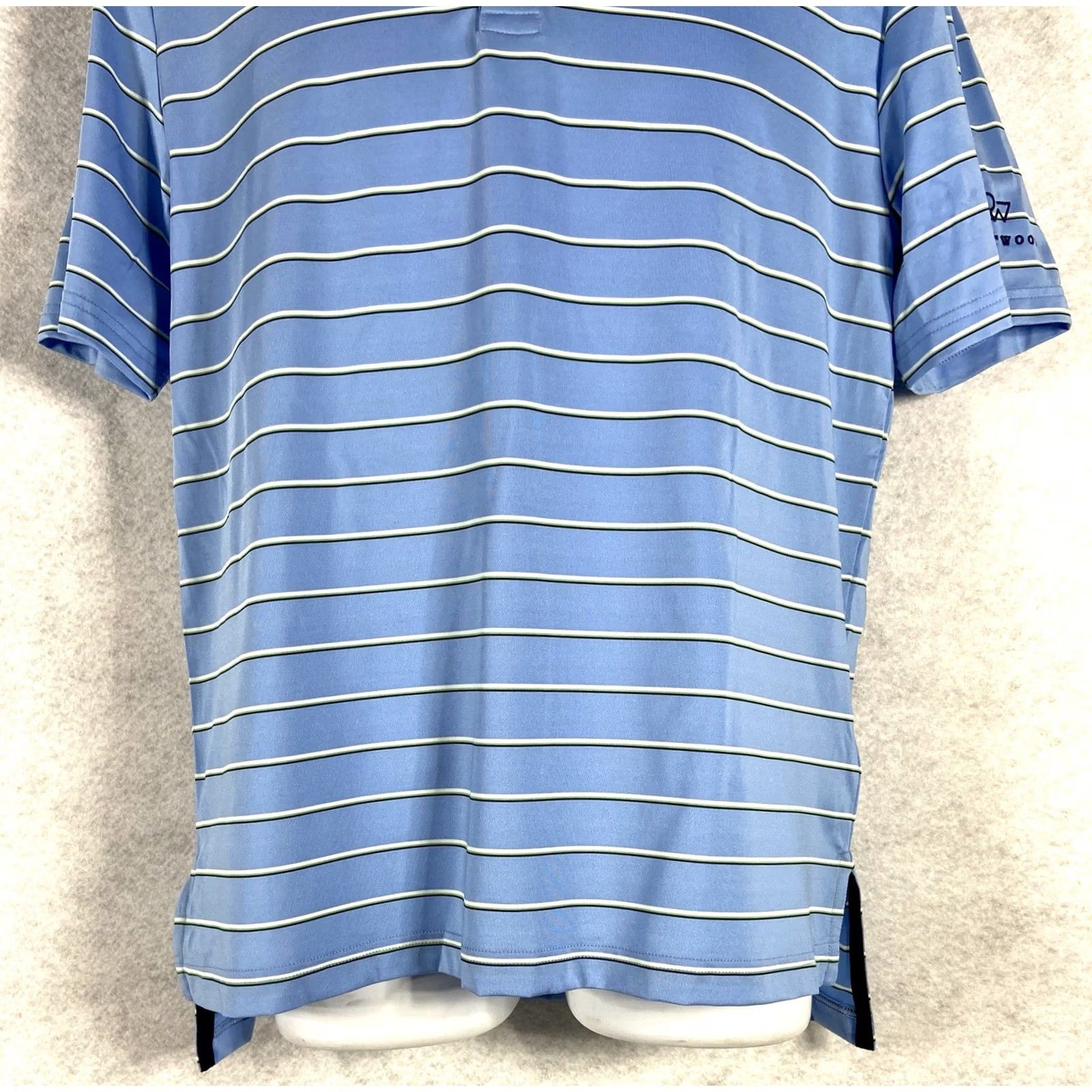 RLX Ralph Lauren RLX Ralph Lauren Polo Shirt Small Blue Striped Short Sleeve Golf Tennis New Mens Size US S / EU 44-46 / 1 - 4 Thumbnail