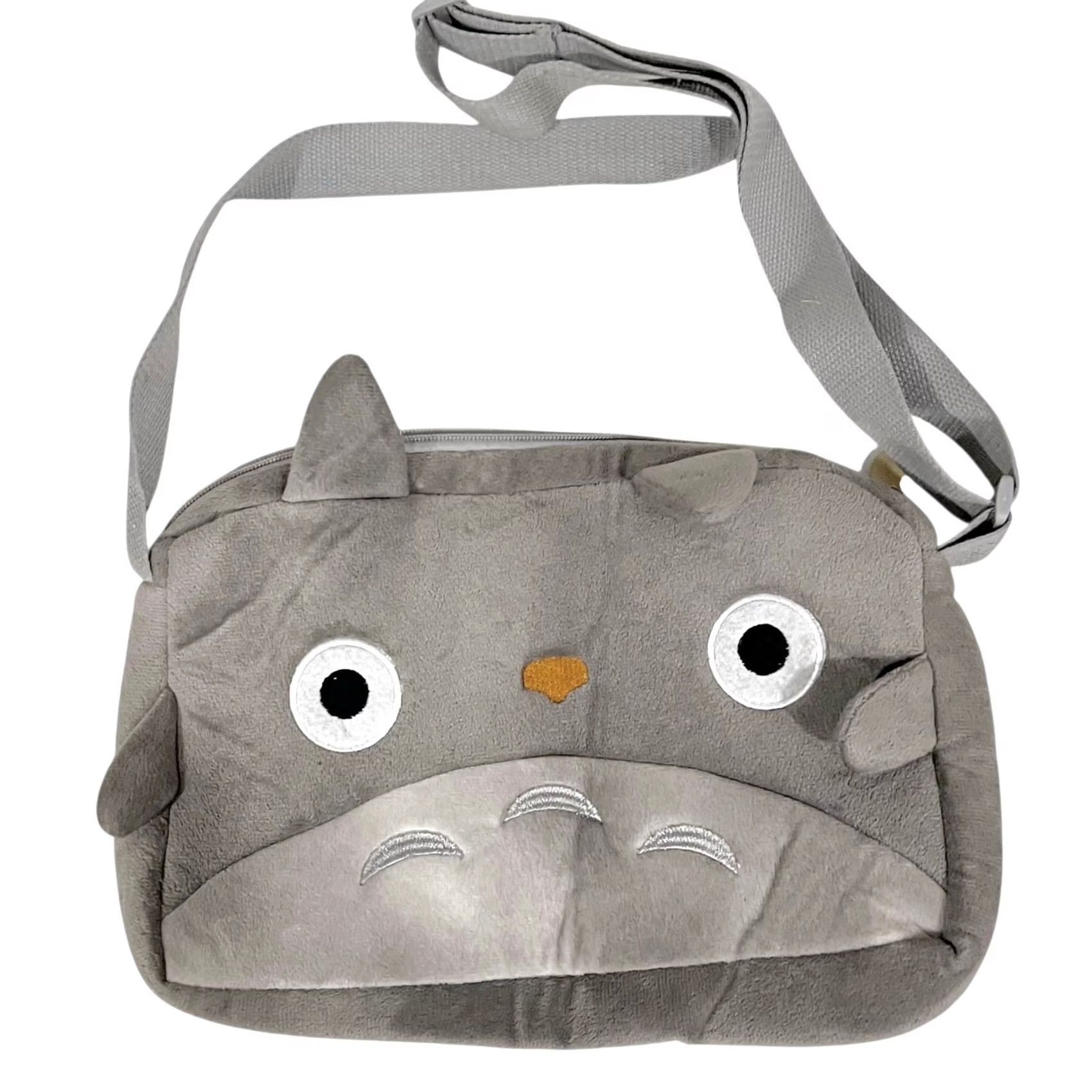 Vintage VINTAGE My Neighbor Totoro Ghibli Crossbody Plush Shoulder Bag Gray Purse Unisex Adults 11.5“ W x 7.5” H x 2” D Zip"} Size ONE SIZE - 2 Thumbnail