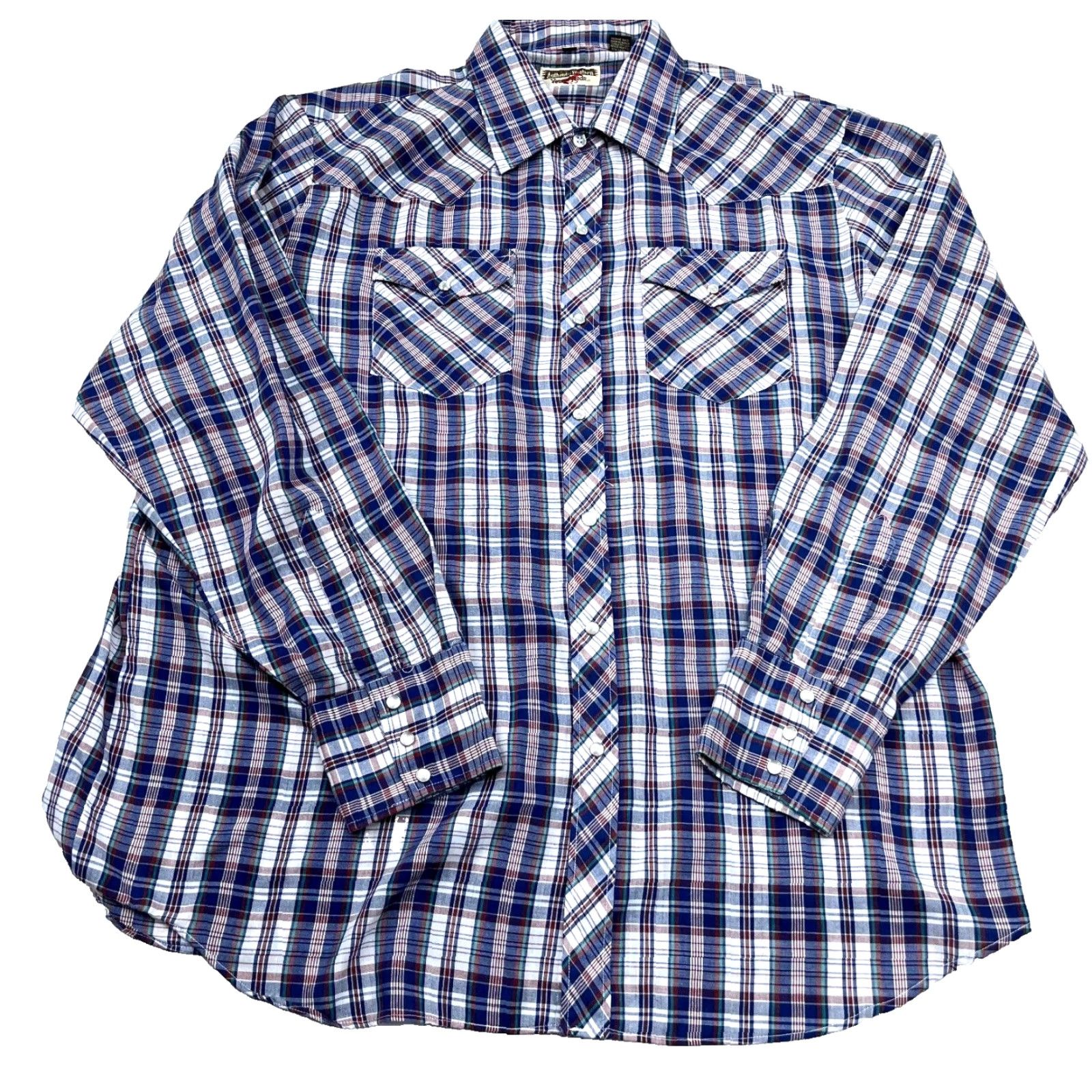 Vintage VINTAGE Youngbloods Western Shirt Men XL Blue Pearl Snap Button Plaid Cowboy 90s Size US XL / EU 56 / 4 - 2 Thumbnail