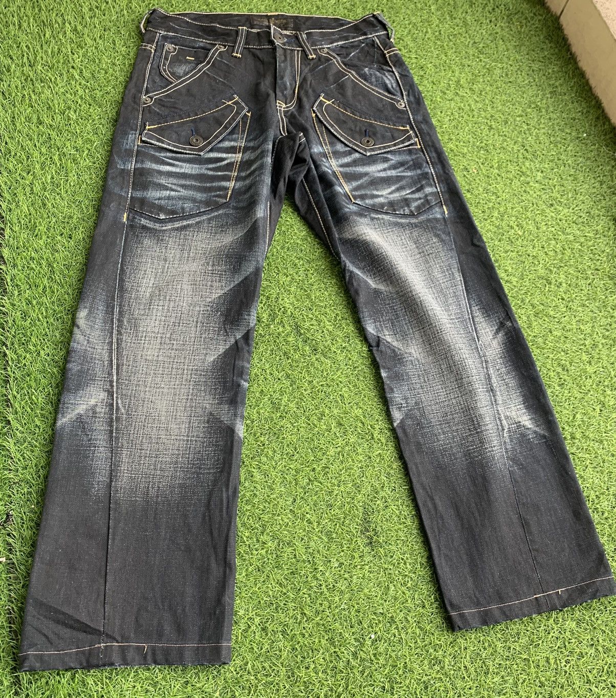 Tornado Mart 🔥Insane Design Back Number Distressed Denim Size US 32 / EU 48 - 13 Thumbnail