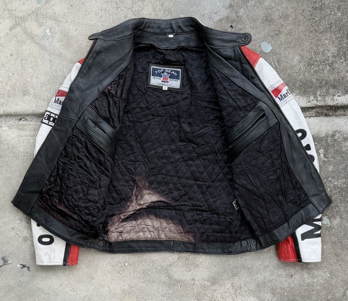 Marlboro Rare 90s Vintage Marlboro Racing Motorsport Leather Jacket Size US M / EU 48-50 / 2 - 15 Thumbnail