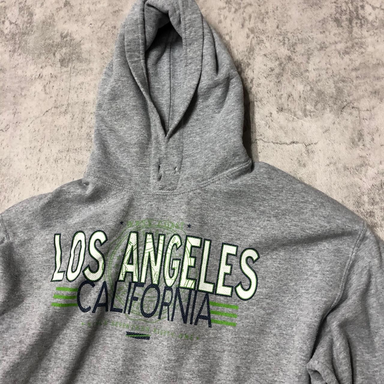 Gildan Grey and green Los Angeles hoodie #skater Size US M / EU 48-50 / 2 - 2 Thumbnail