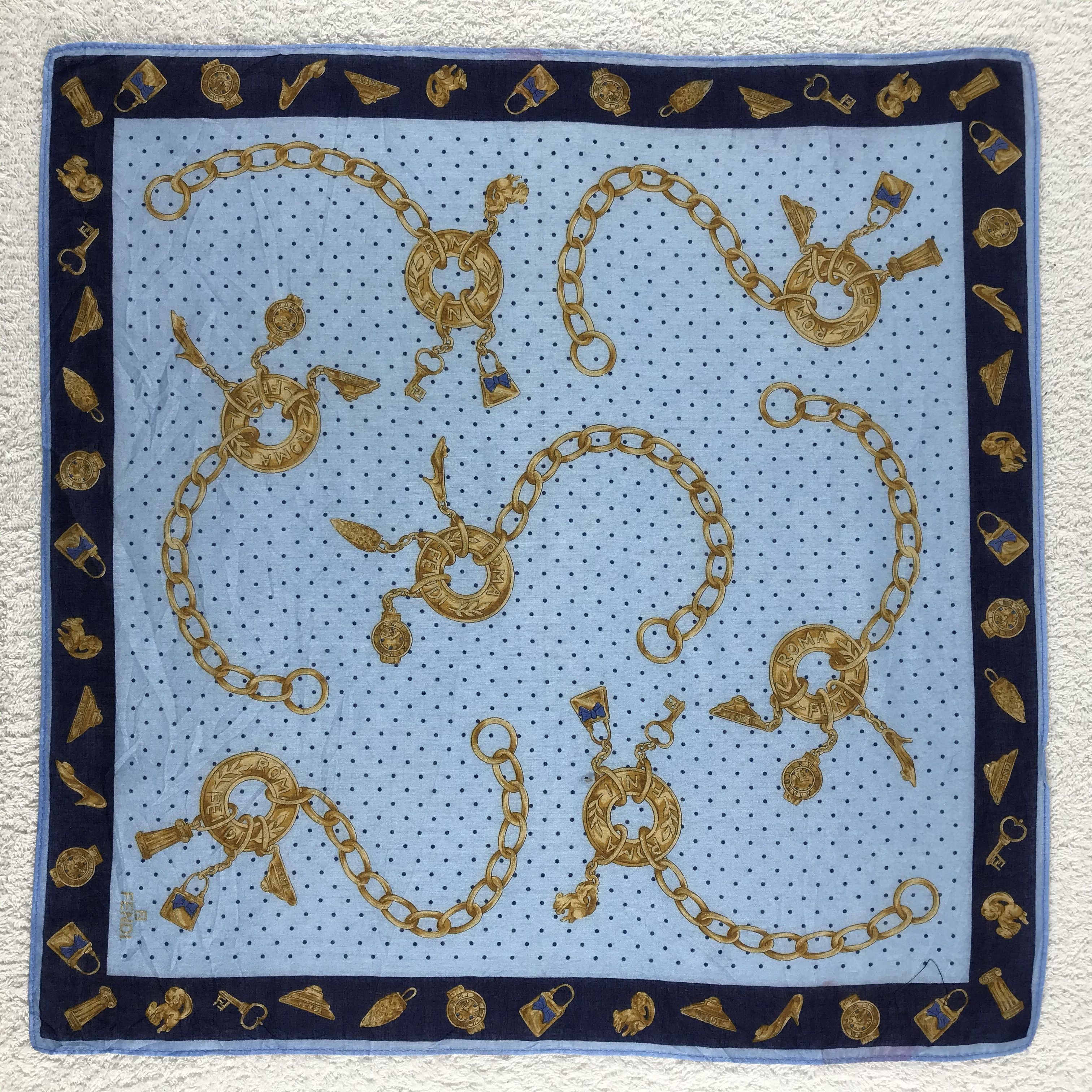 Vintage Vintage Fendi Bandana / Handkerchief / Neckerchief - S109 Size ONE SIZE - 1 Thumbnail
