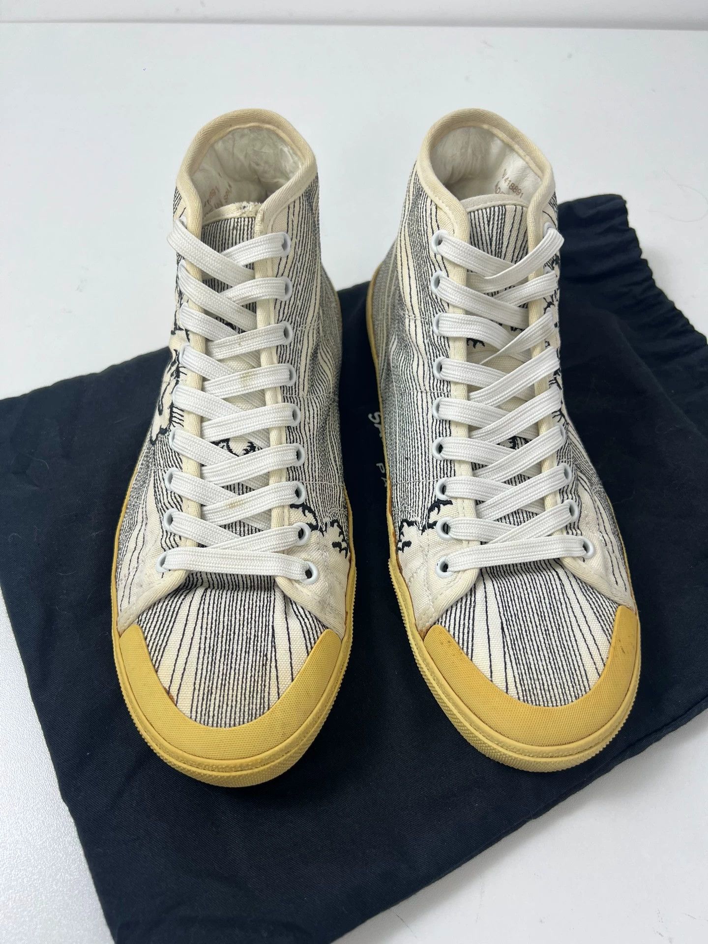 Saint Laurent Paris SLP 16ss Exploding Fist High-Top Sneaker 41 Size US 8 / EU 41 - 2 Thumbnail