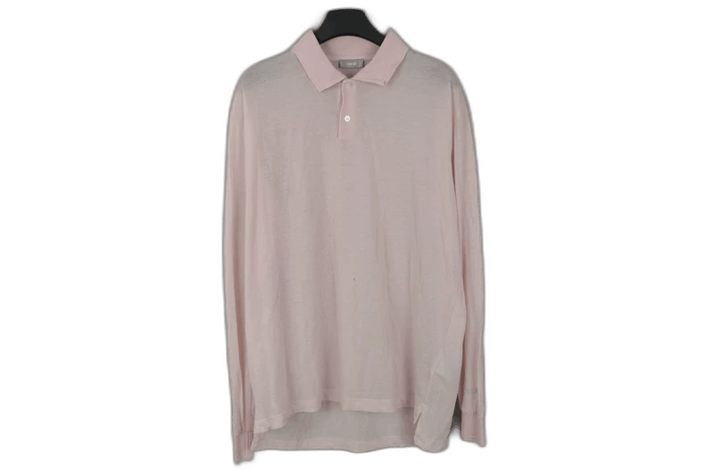 Dior pink long sleeve polo shirt by Dior Size US L / EU 52-54 / 3 - 1 Thumbnail