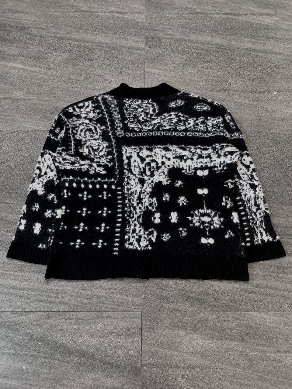 Yves Saint Laurent FREE TAX! 90s Bandana Knitted Cardigan Jacket - Medium Size US M / EU 48-50 / 2 - 10 Thumbnail