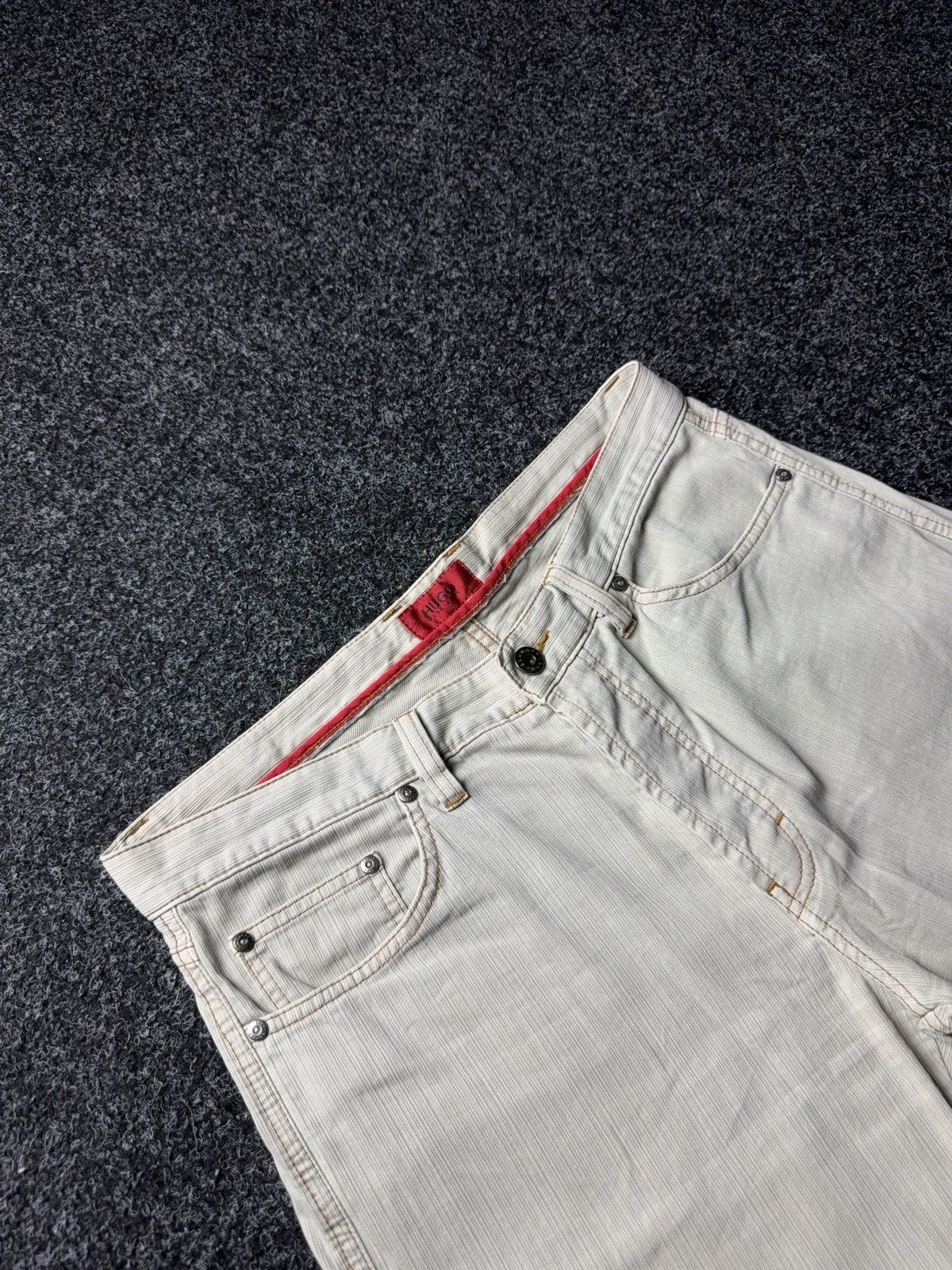 Hugo Boss Luxury 90s Retro Y2K Vintage HUGO BOSS Ivory Jeans Straight Size US 34 / EU 50 - 7 Thumbnail
