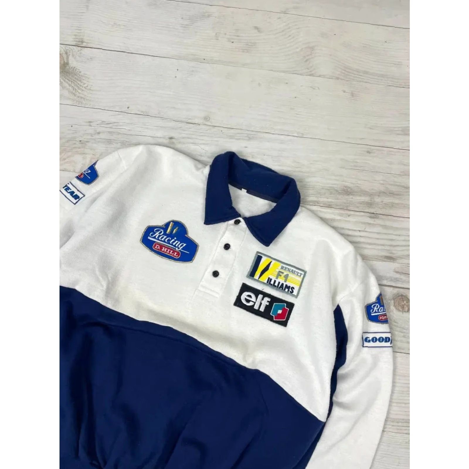 Vintage VINTAGE Renault F1 Williams Polo Long Sleeve Sweatshirt 90s Men 2XL Blue Size US XXL / EU 58 / 5 - 5 Thumbnail