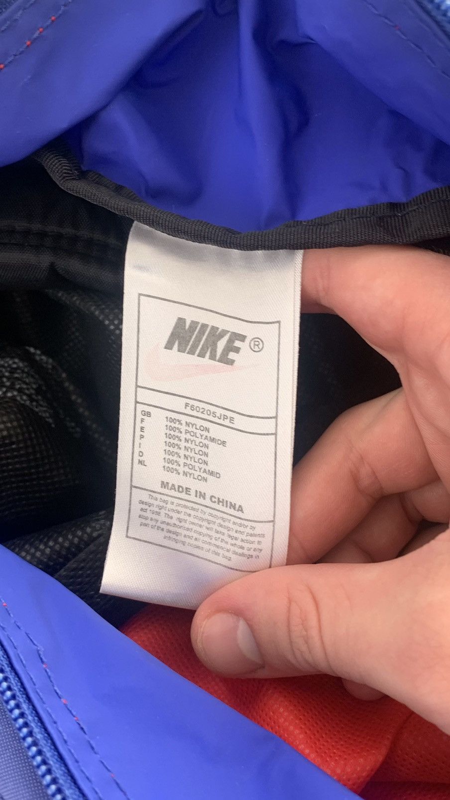 Nike × Vintage 90s Nike Vintage Big Center Swoosh PSG Backpack Size ONE SIZE - 8 Thumbnail
